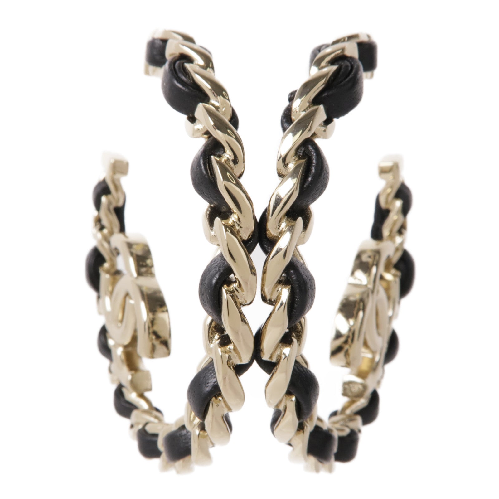 CHANEL 皮革/金屬Earrings耳環