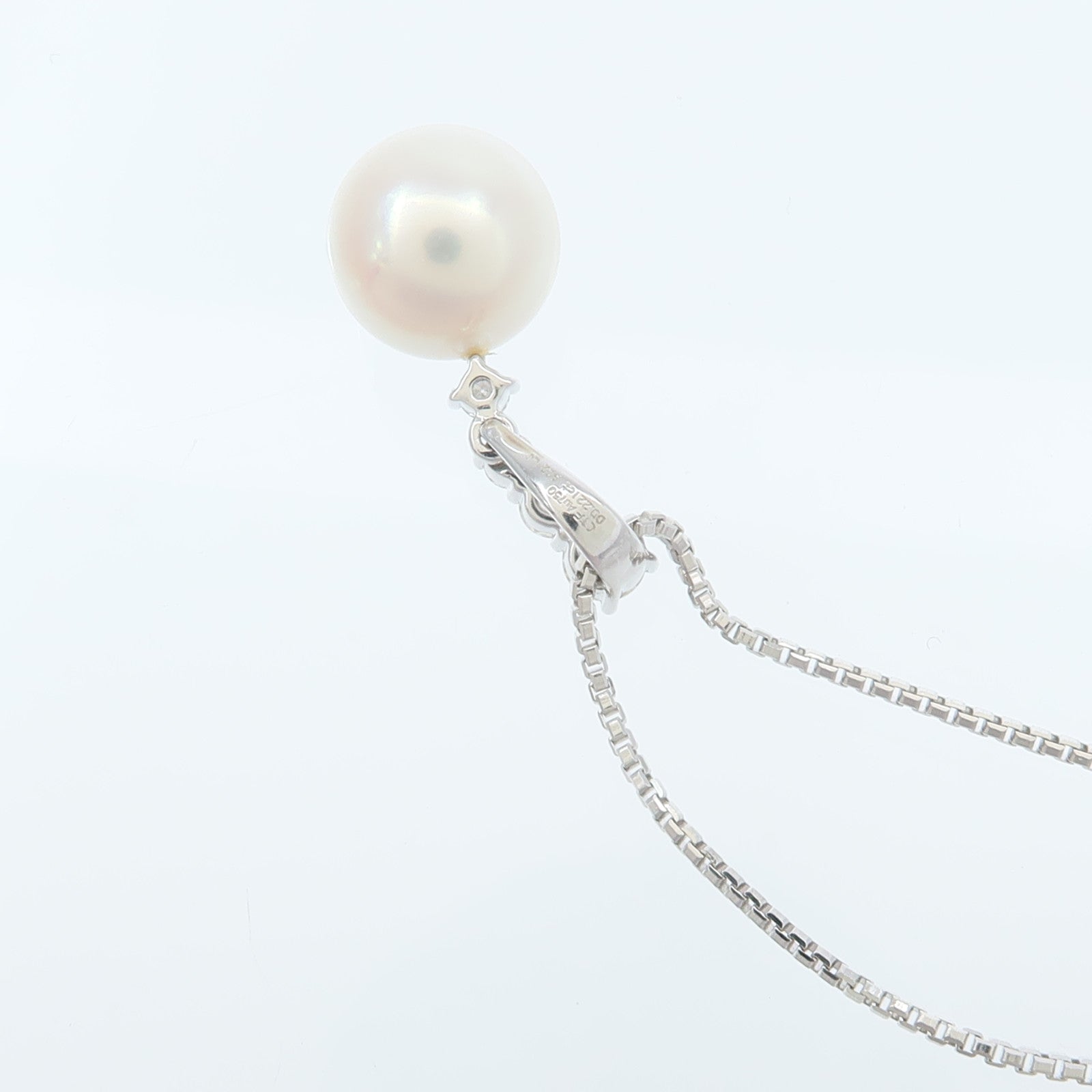 JEWELRY 18K白金/PT950鉑金Pearl Diamond Necklace珍珠項鍊