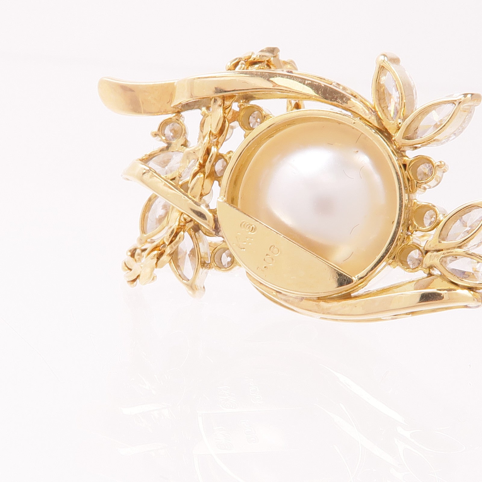 JEWELRY 【激減優惠】18K黄金Pearl Diamond Necklace珍珠/鑽石項鍊