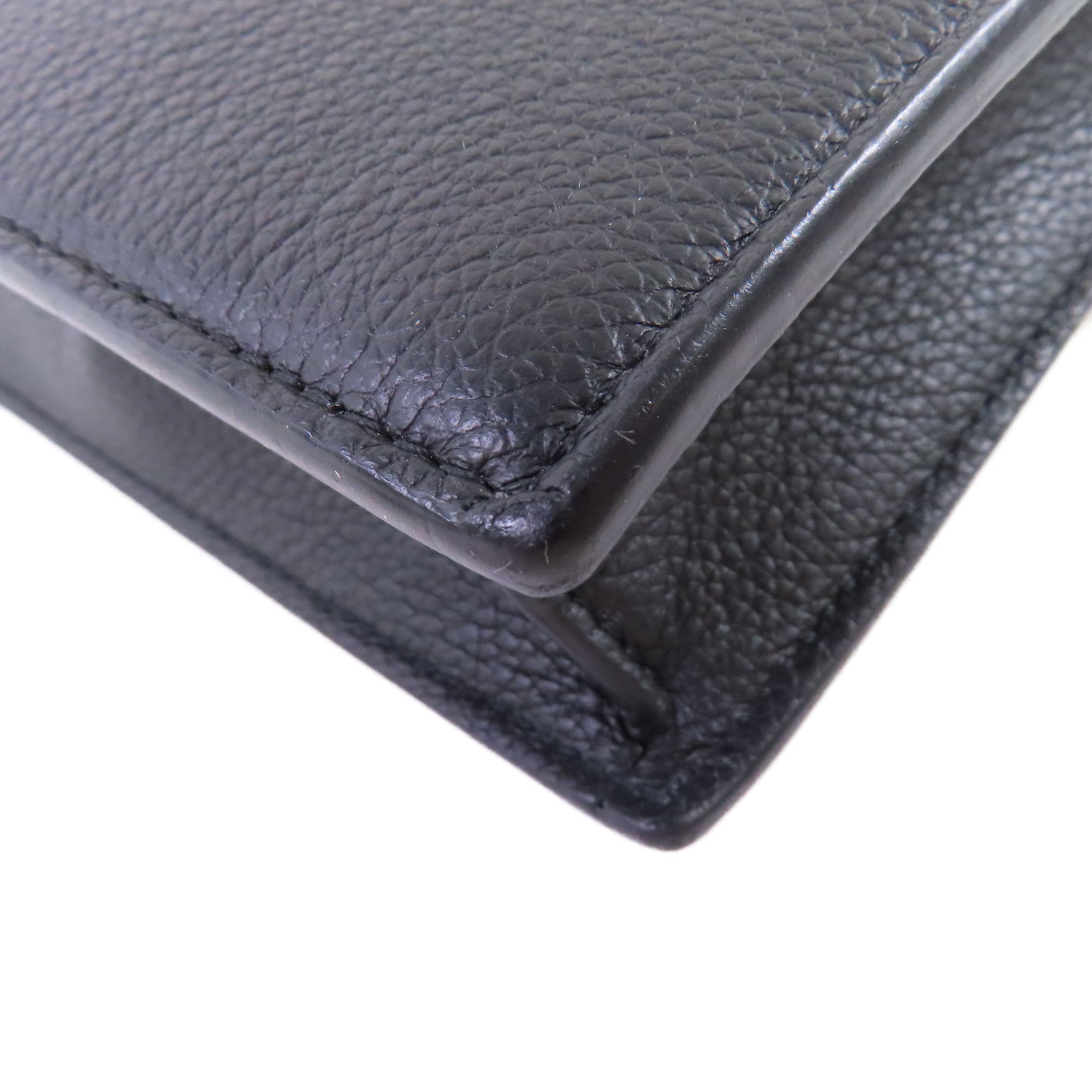 LOUIS VUITTON 牛皮皮革Mylockme Chain Pochette Shoulder Bag鏈帶肩背袋黑色