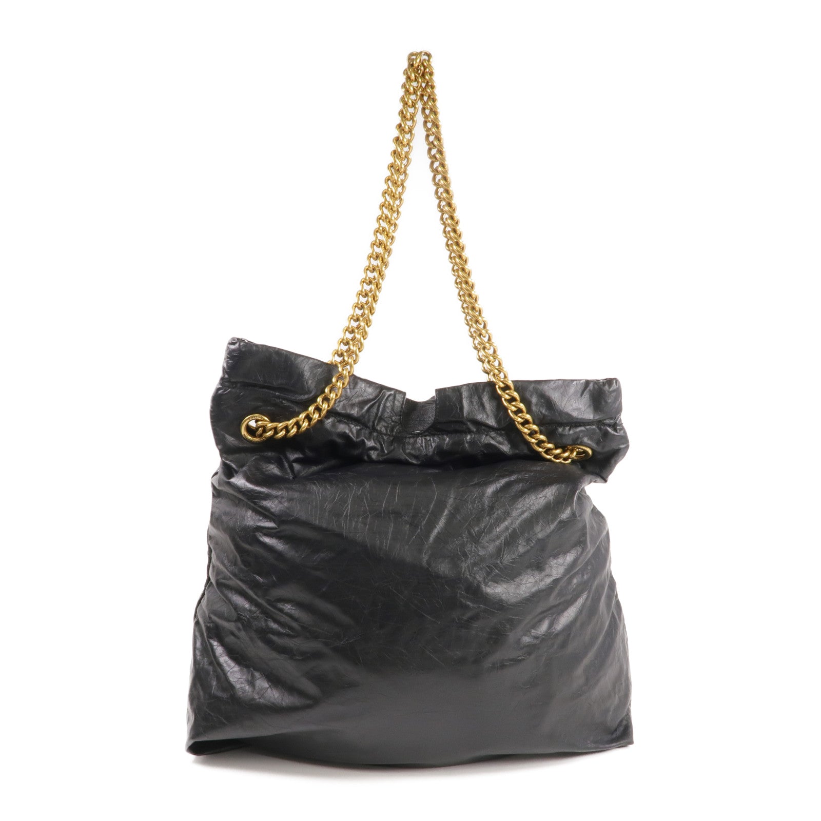 BALENCIAGA 牛皮皮革Crush Bag金扣鏈帶肩背袋