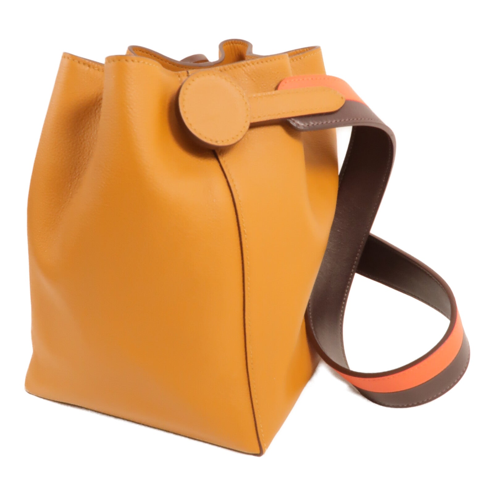 HERMES Evercolor皮革Licol 17肩背袋Toffee