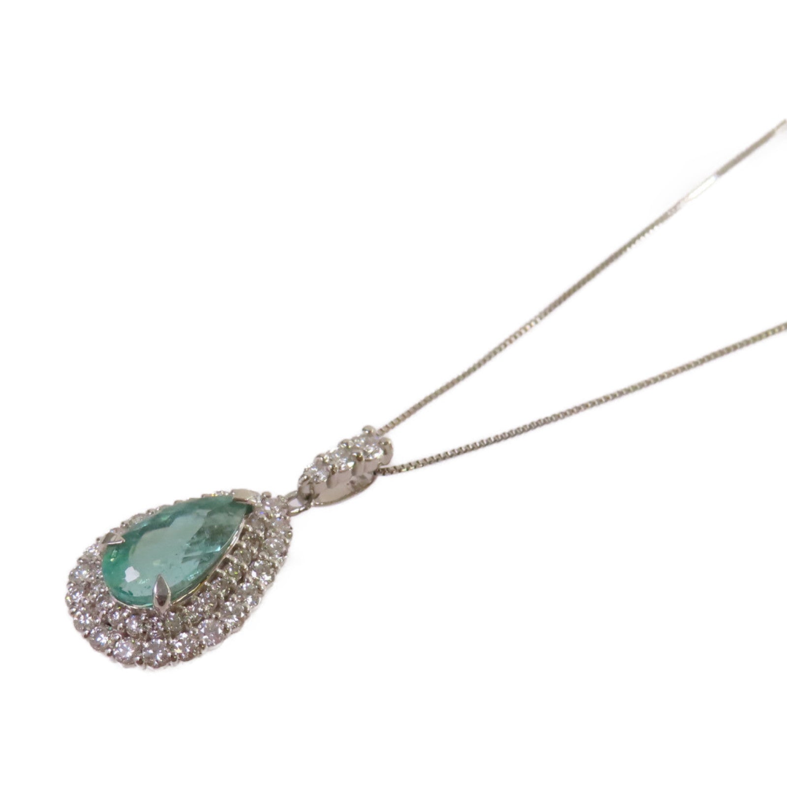 JEWELRY 【激減優惠】PT900/PT850鉑金/1.84ct碧壐/0.78ct鑽石Tourmaline Necklace項鏈
