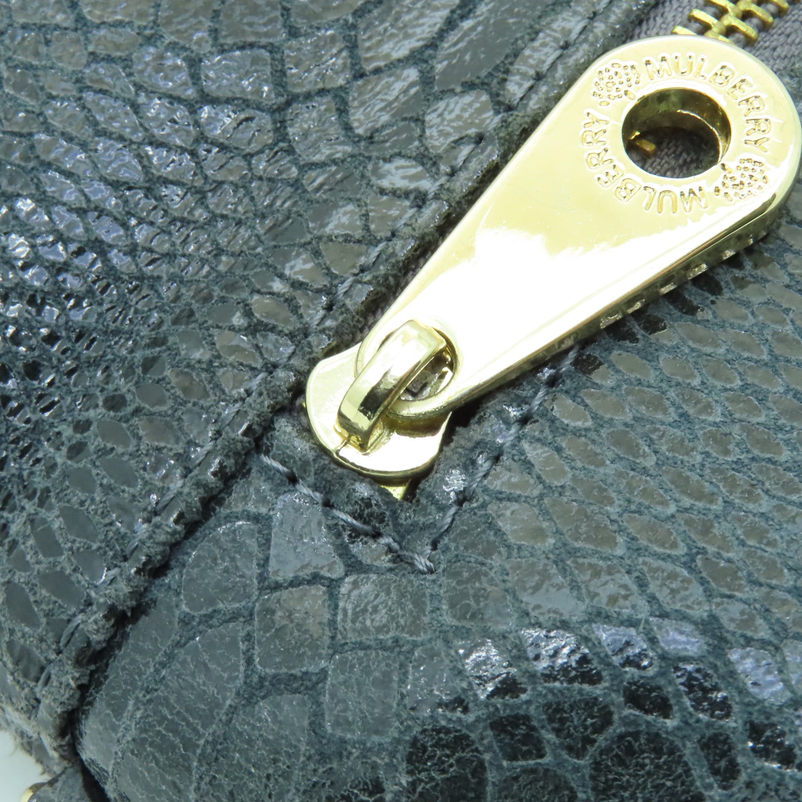 MULBERRY 【激減優惠】牛皮皮革Shoulder Bag金扣肩背袋灰色