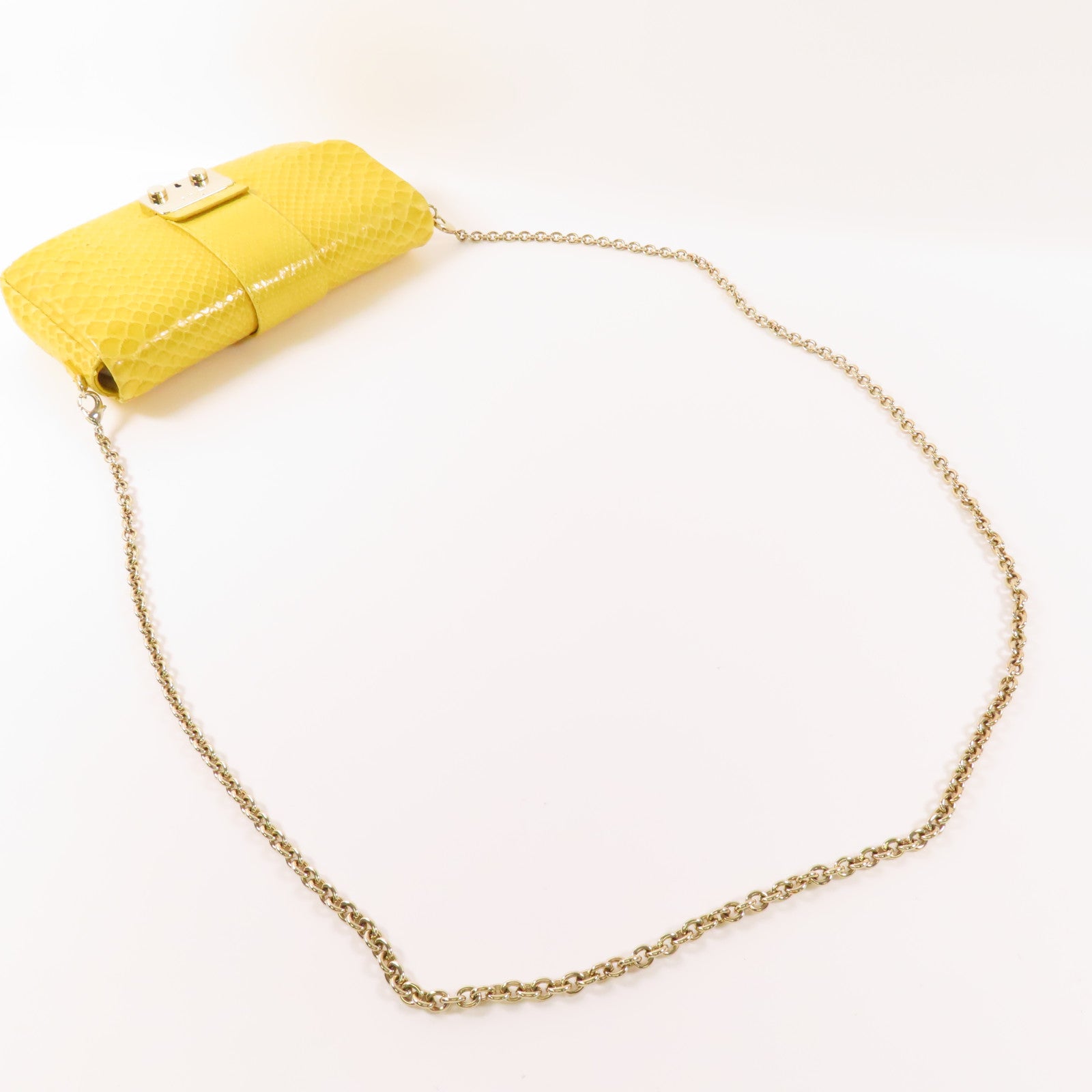 Dior 蛇皮皮革New Lock金扣鏈帶肩背袋