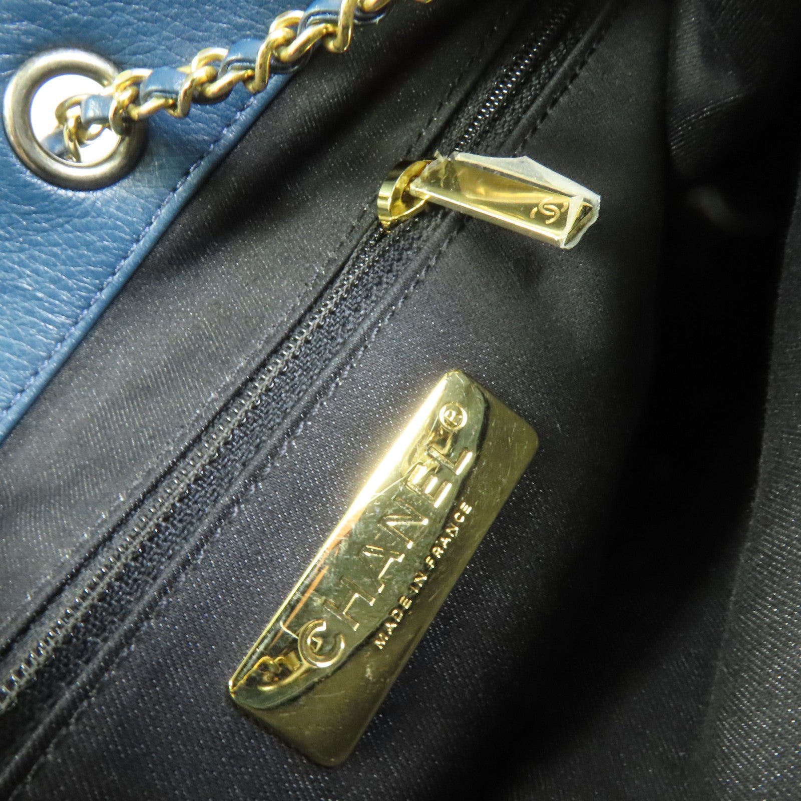 CHANEL 牛皮皮革Chain Shoulder鏈帶肩背袋