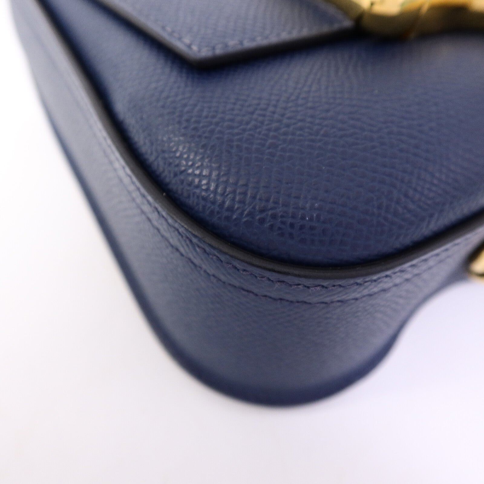HERMES Epsom皮革Della Cavalleria Mini肩背袋Bleu Indigo