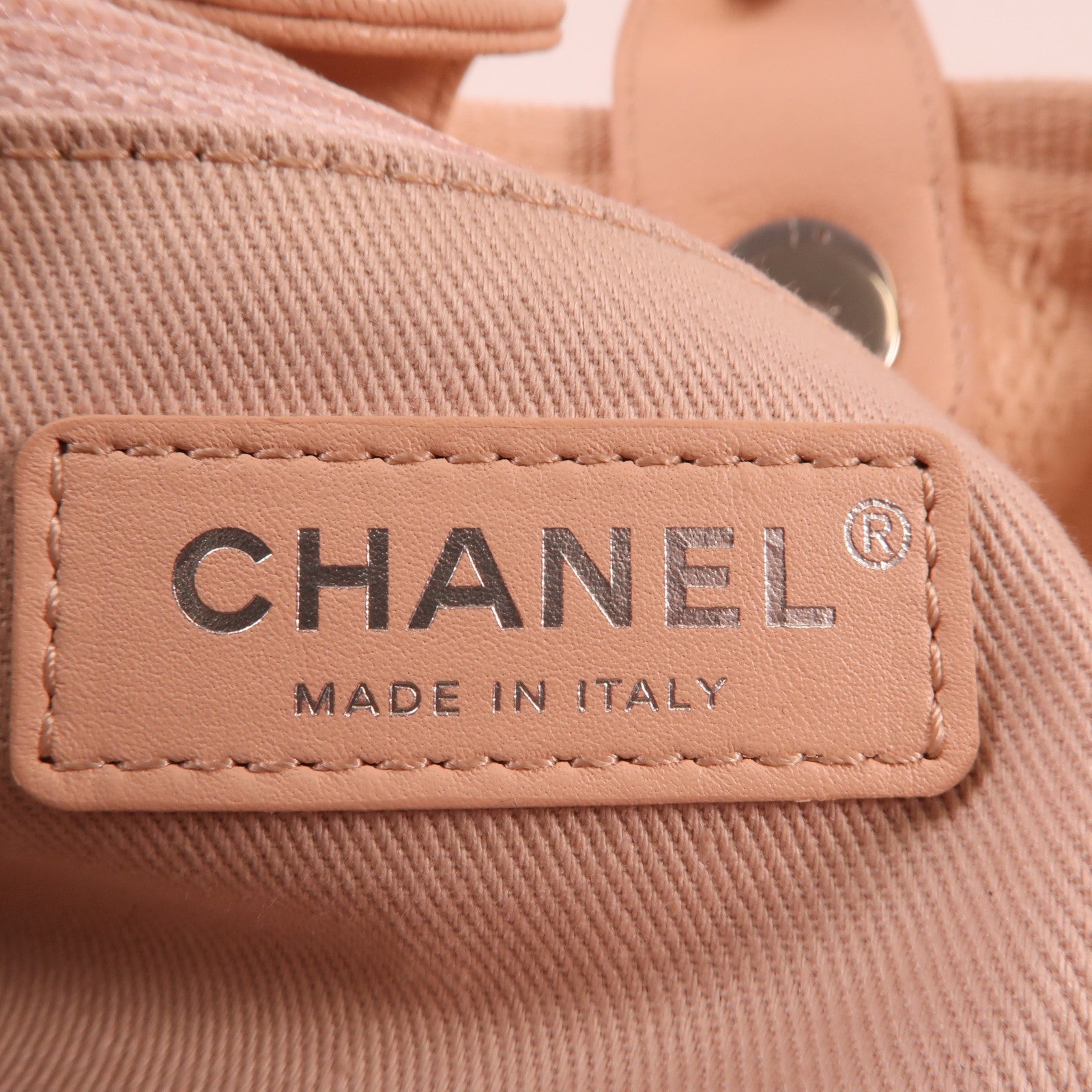 CHANEL 帆布2way Shoulderbag銀扣手挽肩背兩用袋