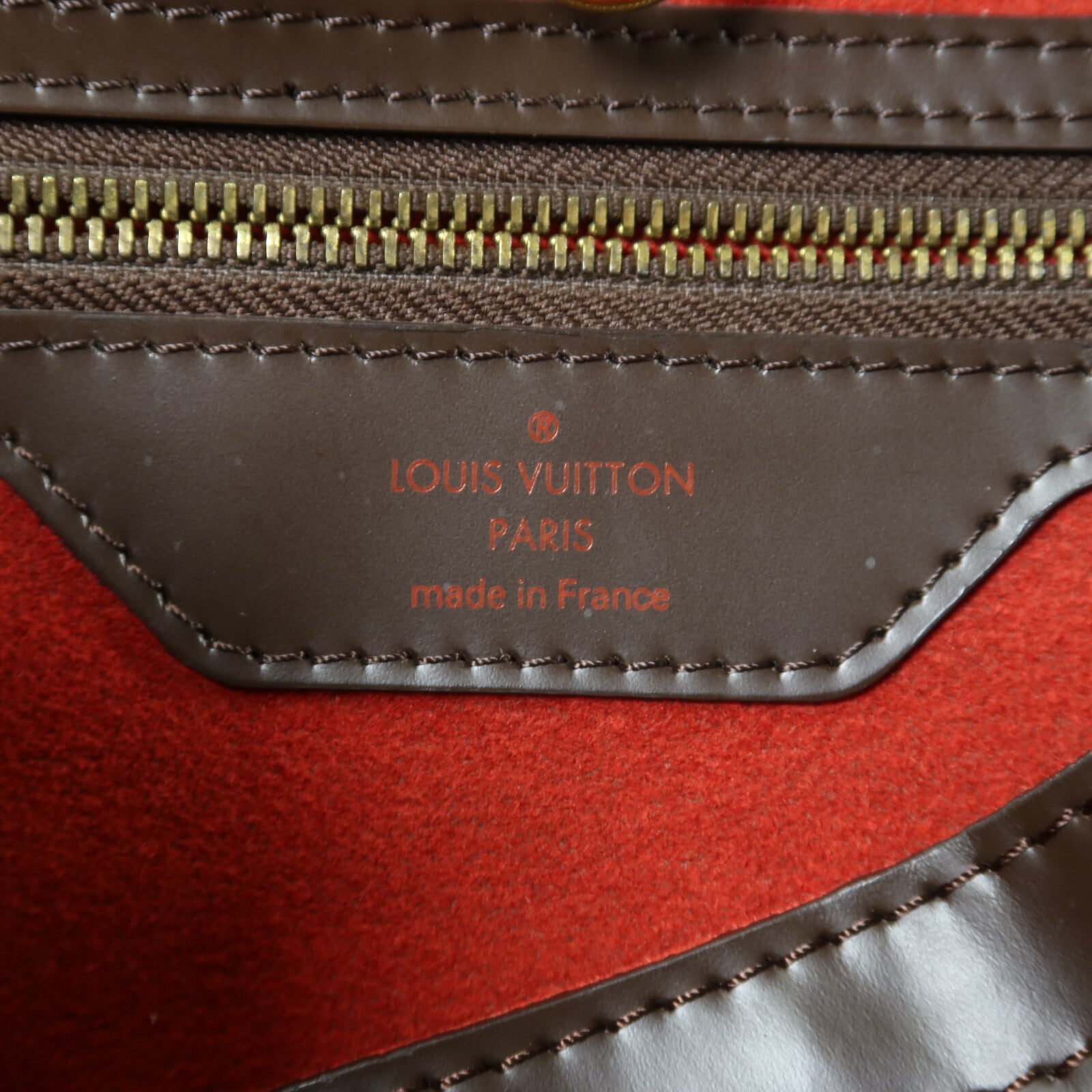 LOUIS VUITTON Damier Hampstead MM金扣手挽袋