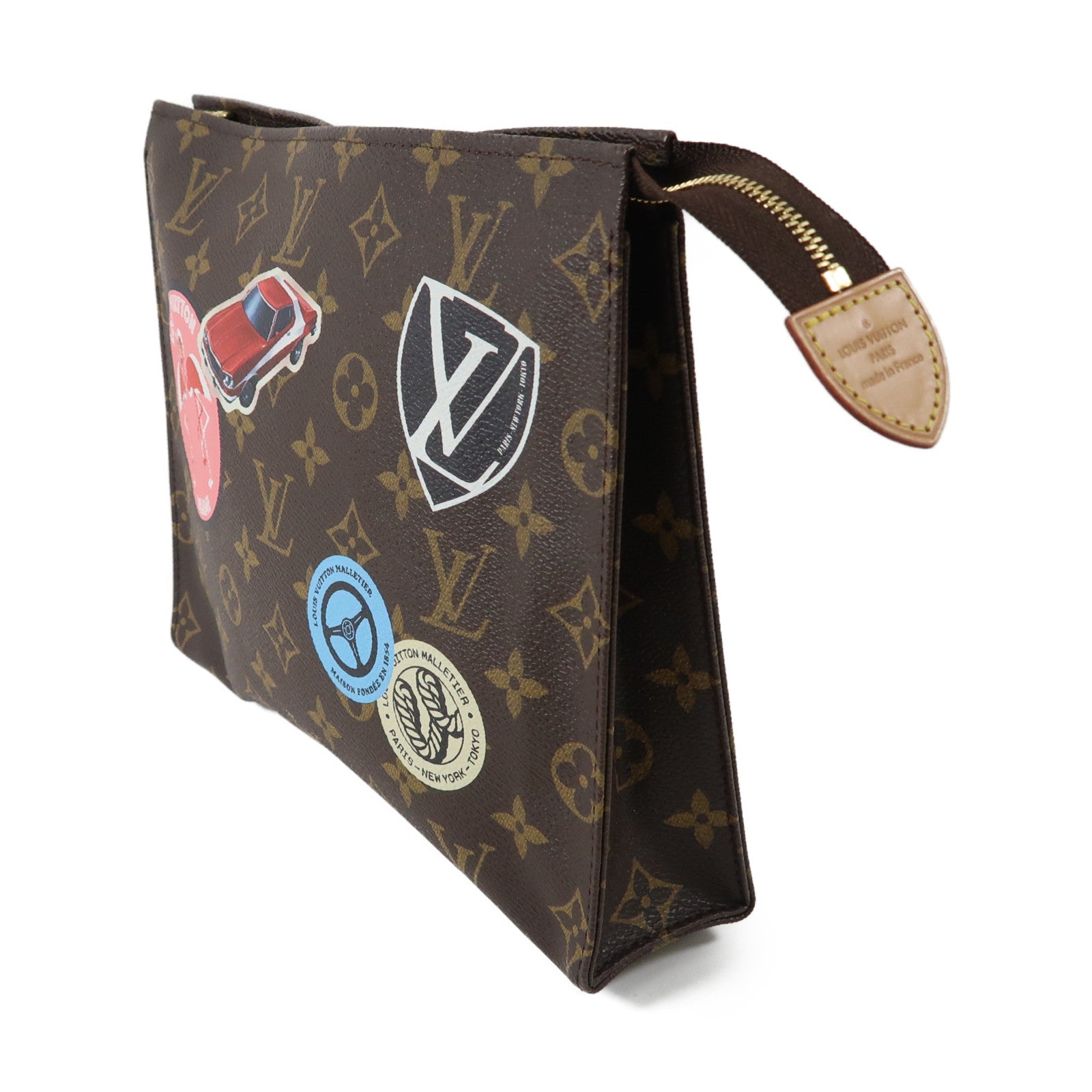 LOUIS VUITTON Monogram Poche Toilette 26金扣手拿包棕色