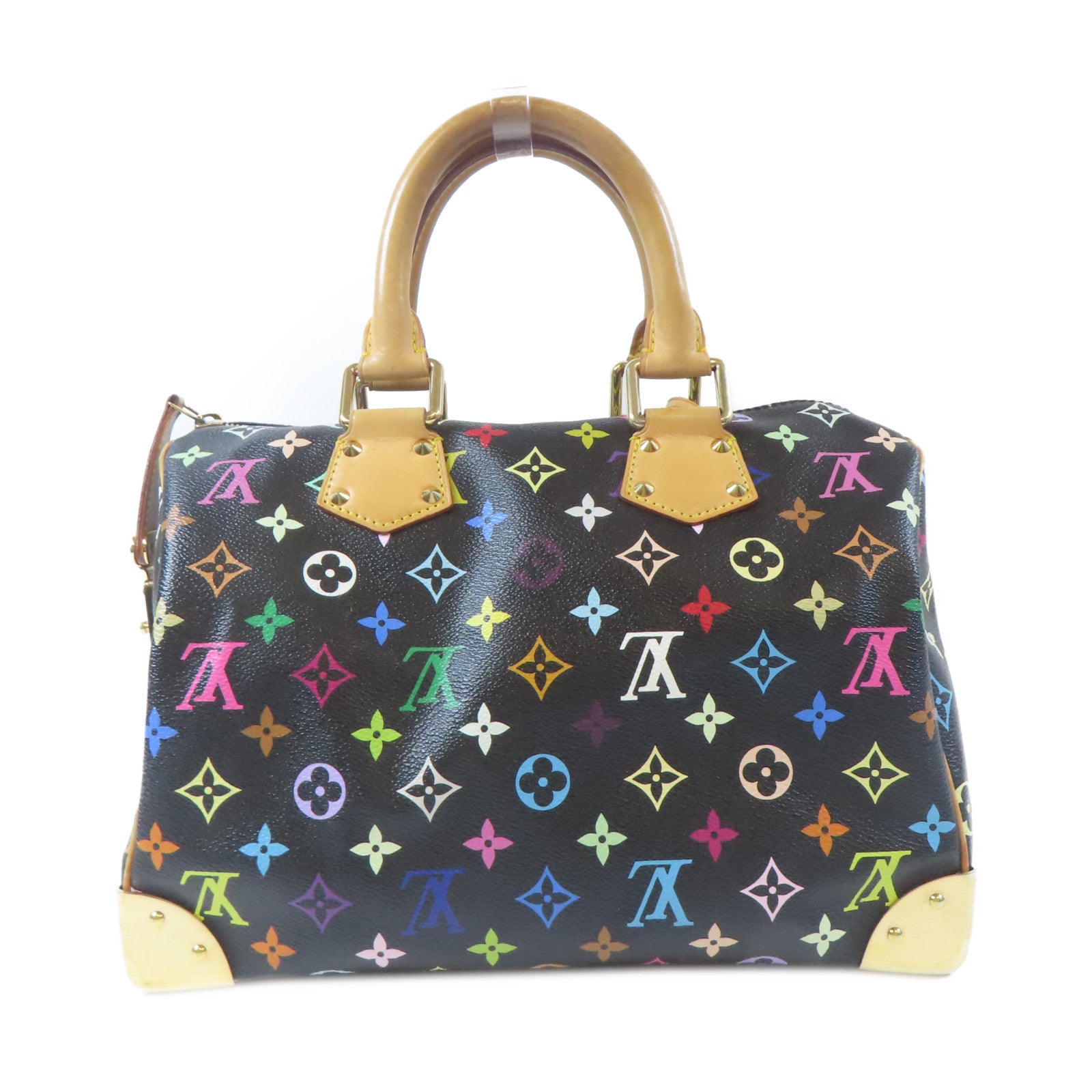 LOUIS VUITTON Monogram Multicolore Speedy 30金扣手挽袋黑色