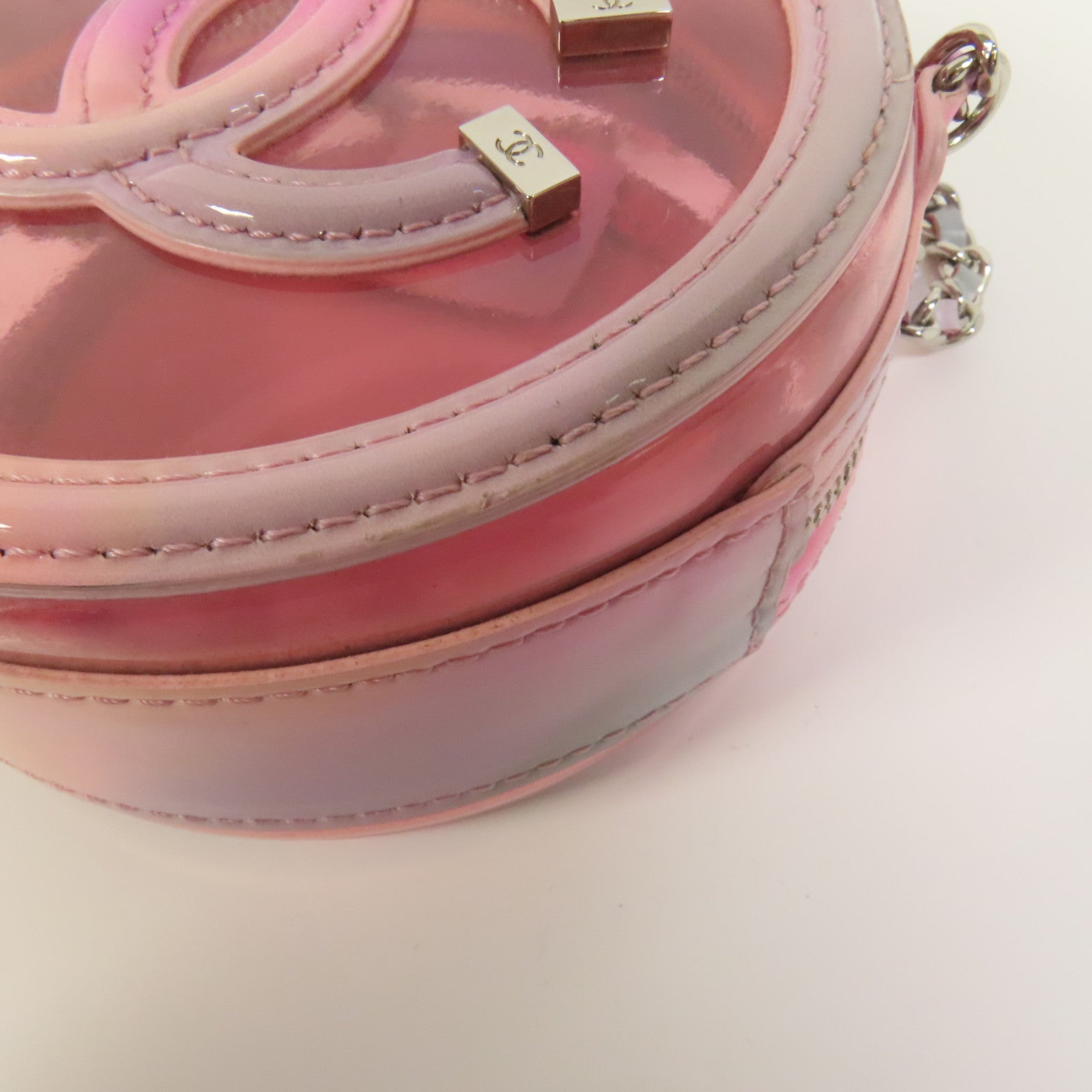 CHANEL PVC Chain Shoulder Bag銀扣肩背袋