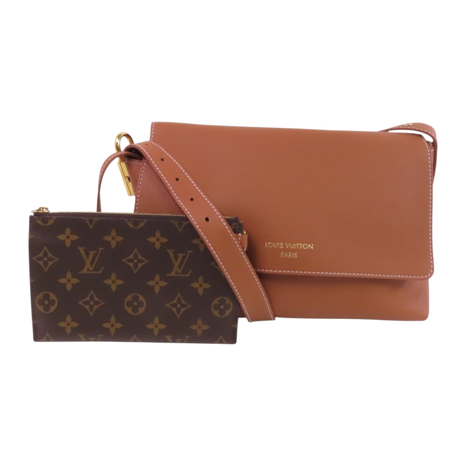 LOUIS VUITTON 【激減優惠】牛皮皮革Low Key Messenger金扣肩背袋