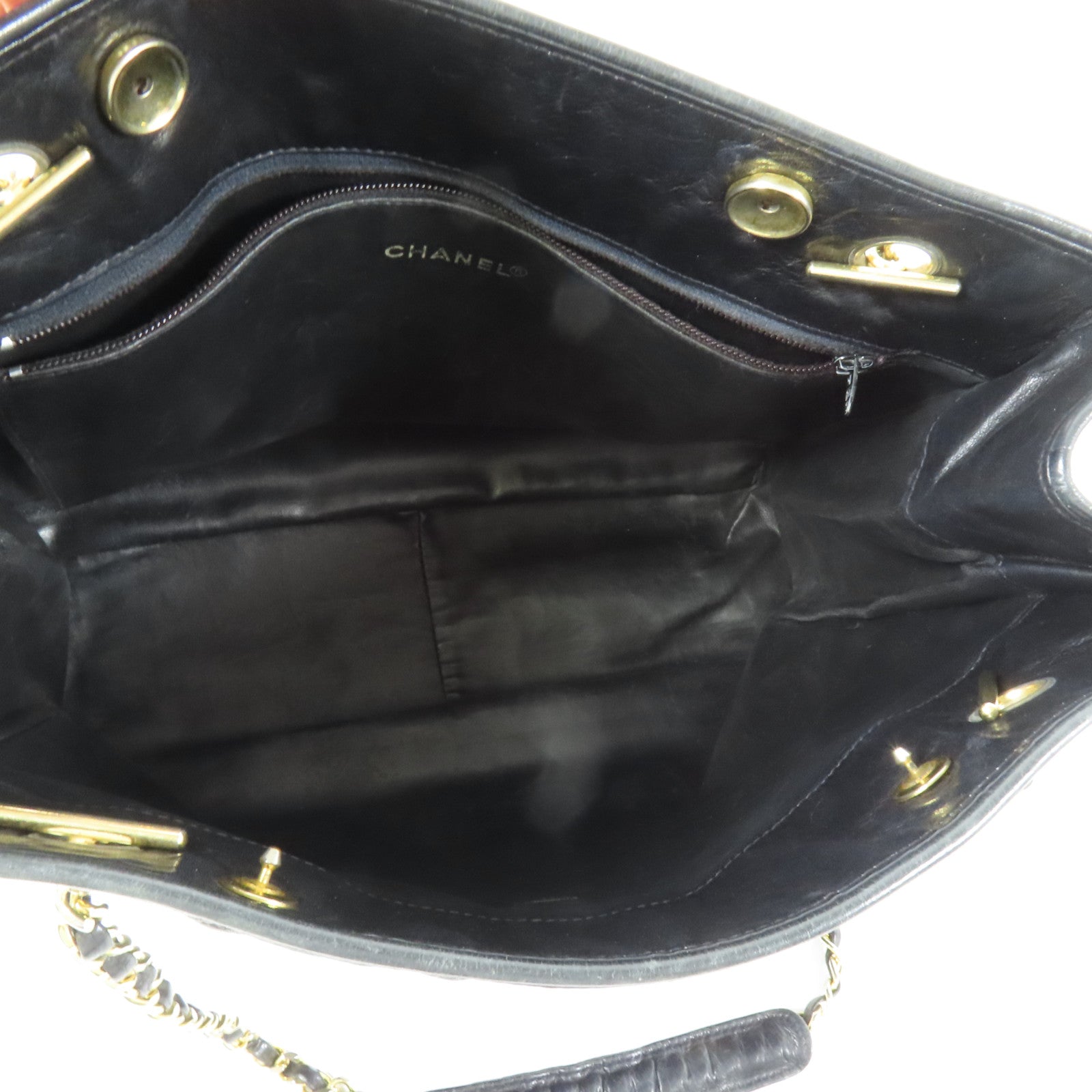 CHANEL 羊皮皮革Shoulder Bag金扣肩背袋