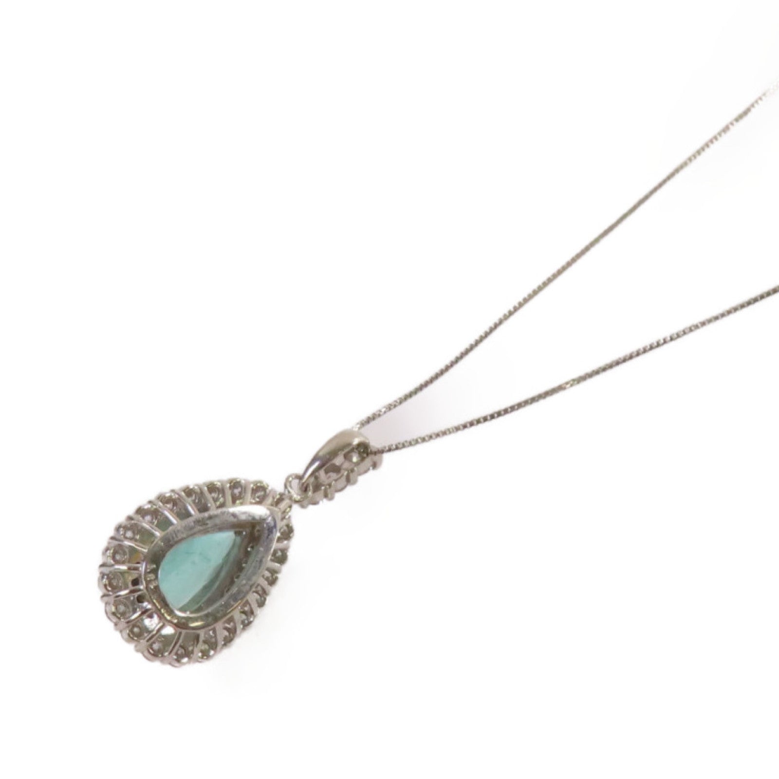 JEWELRY 【激減優惠】PT900/PT850鉑金/1.84ct碧壐/0.78ct鑽石Tourmaline Necklace項鏈