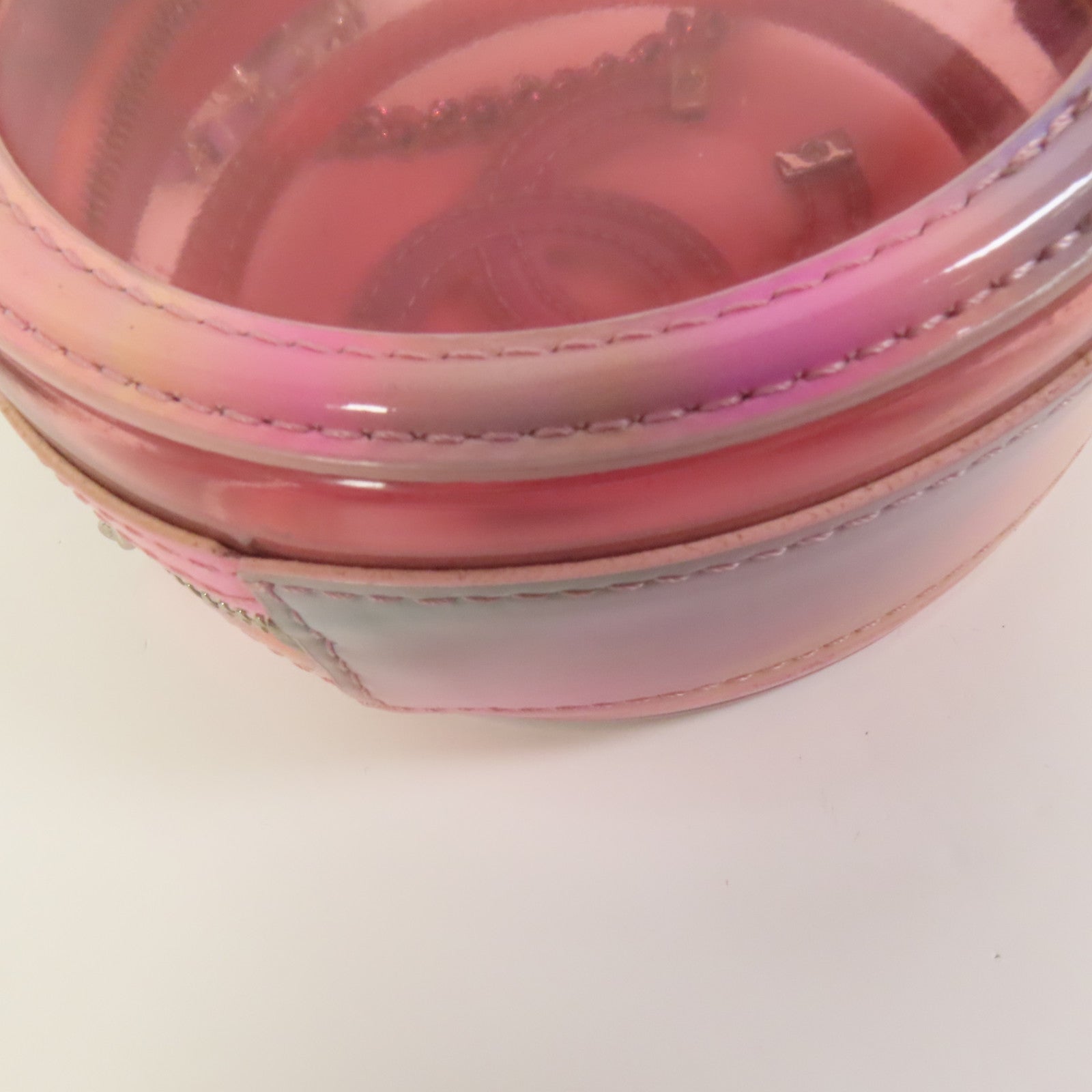 CHANEL PVC Chain Shoulder Bag銀扣肩背袋