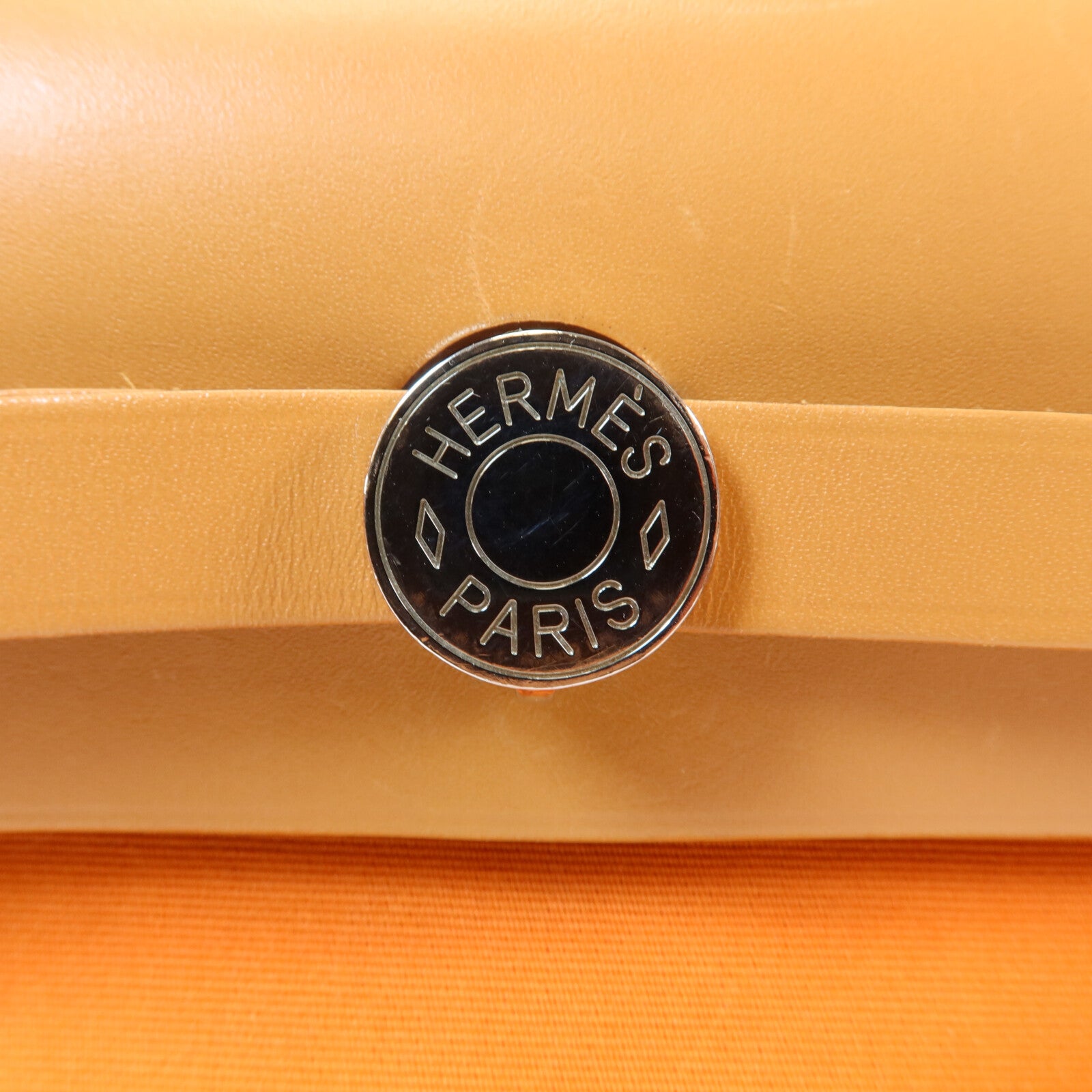 HERMES 帆布Herbag PM手挽肩背兩用袋Orange