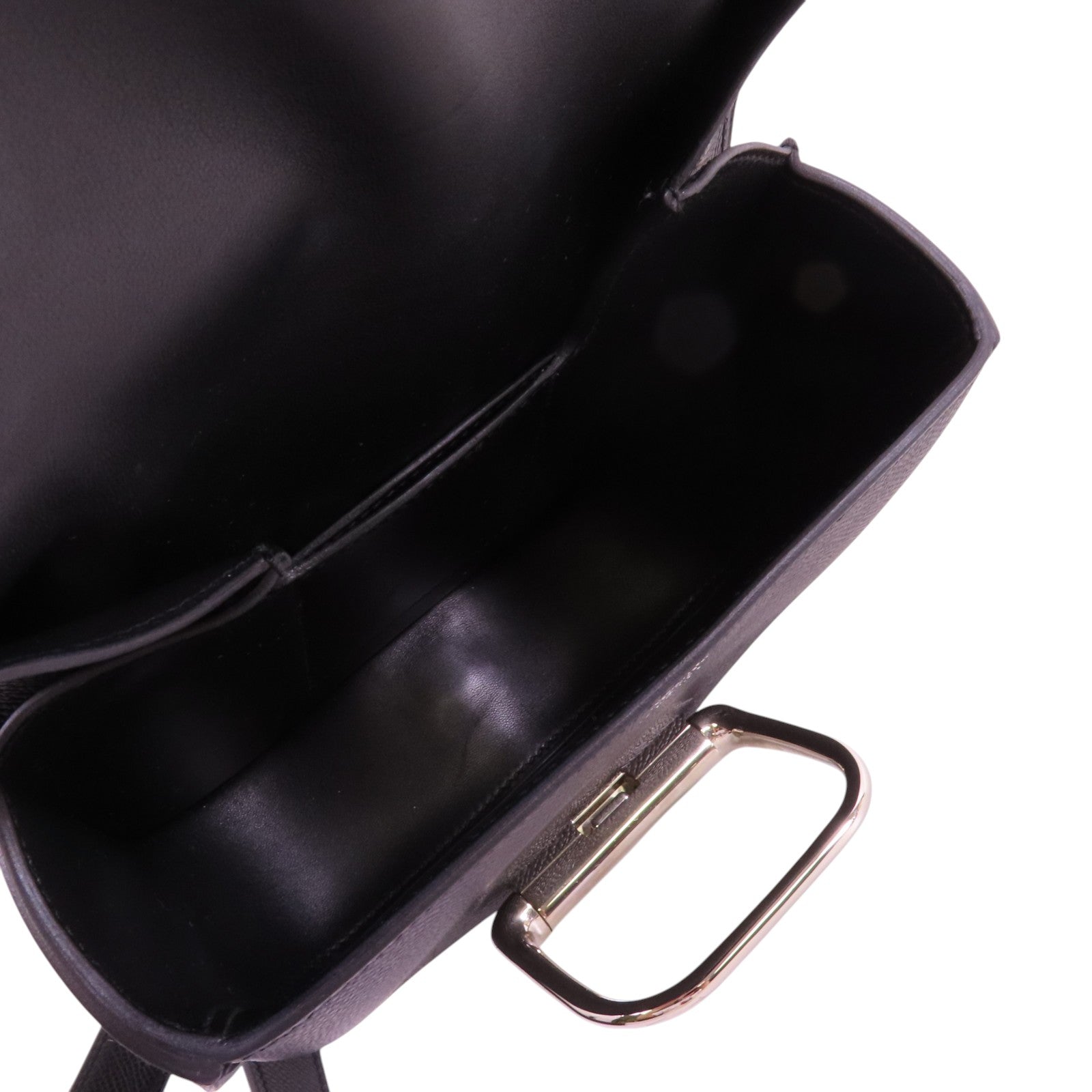 HERMES Epsom皮革Mini Della銀扣肩背袋