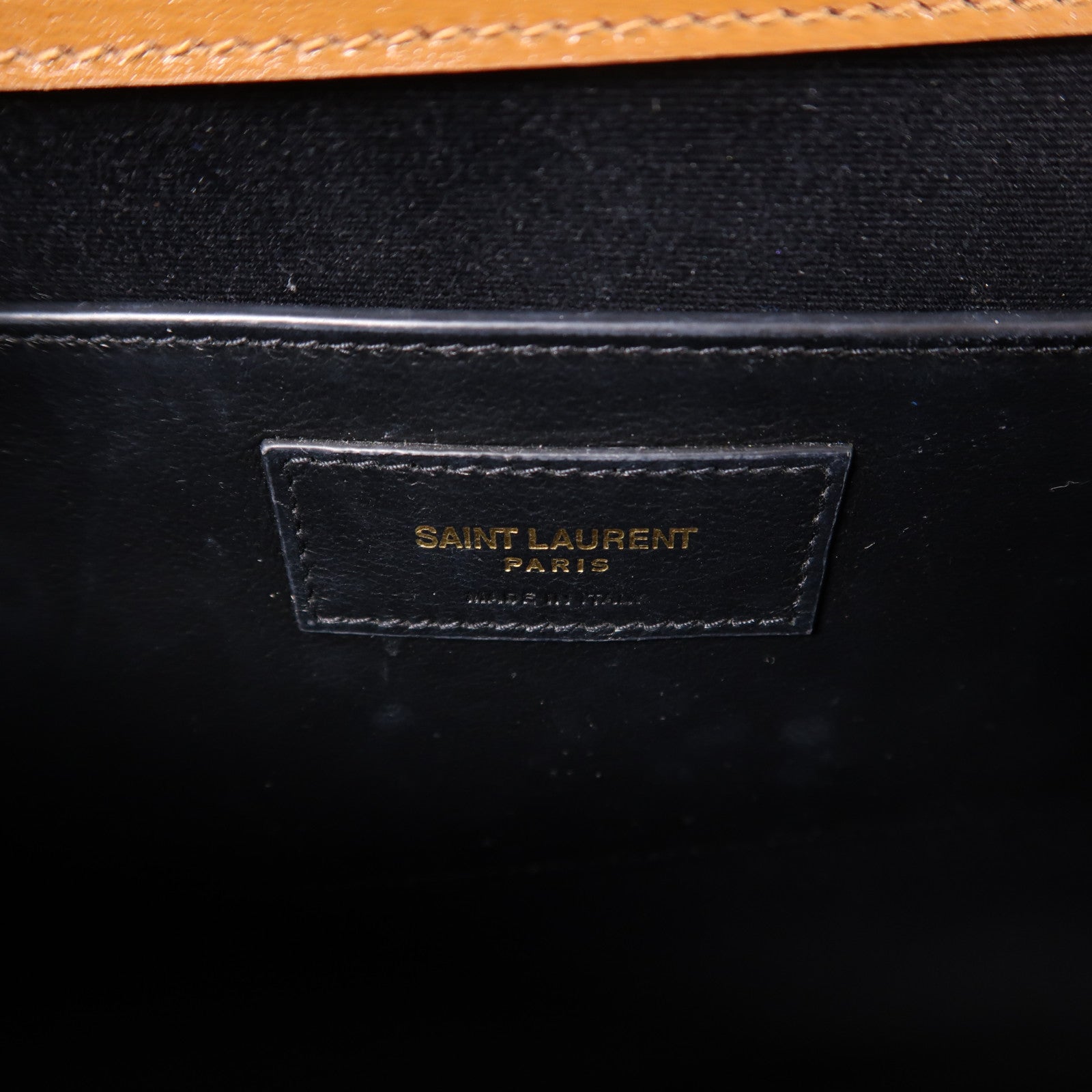 SAINT LAURENT 帆布/牛皮皮革Manhattan金扣肩背袋