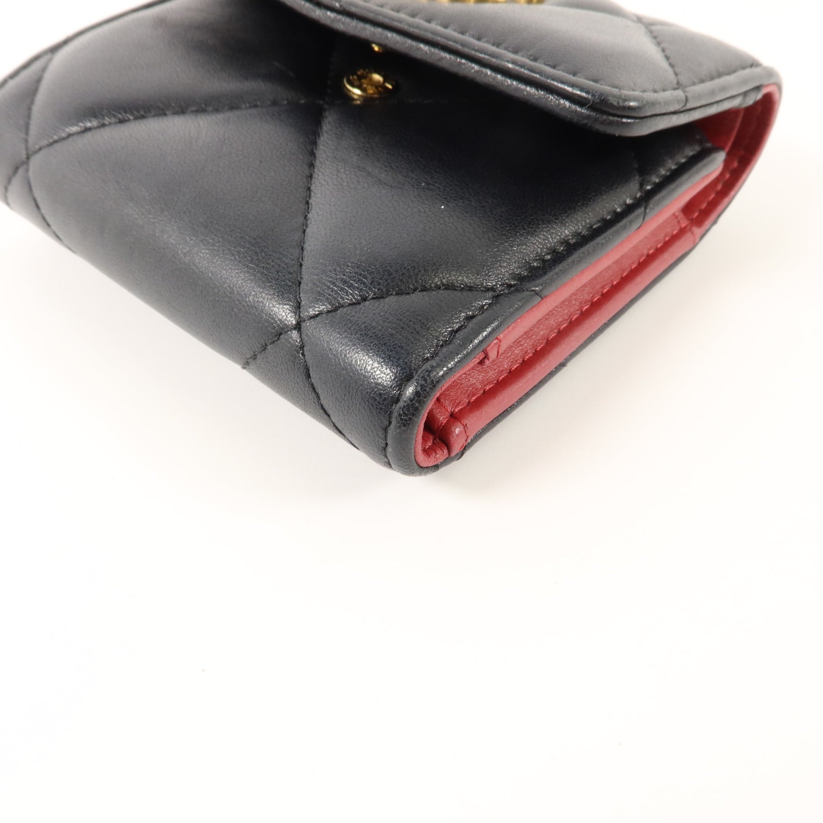 CHANEL 羊皮皮革Chanel 19 Small Wallet金扣錢包