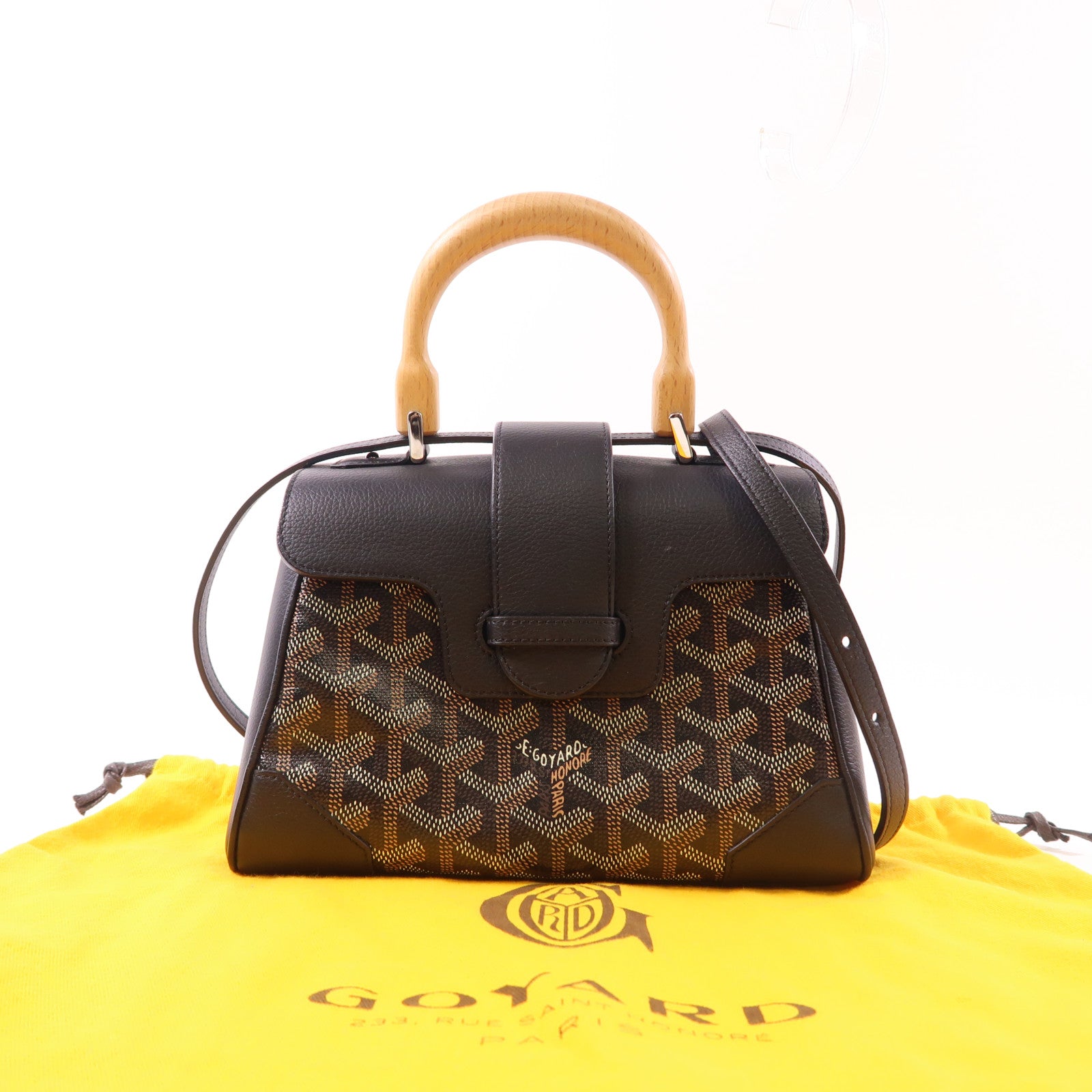 GOYARD 牛皮皮革Saigon Souple Mini Bag銀扣手挽肩背兩用袋