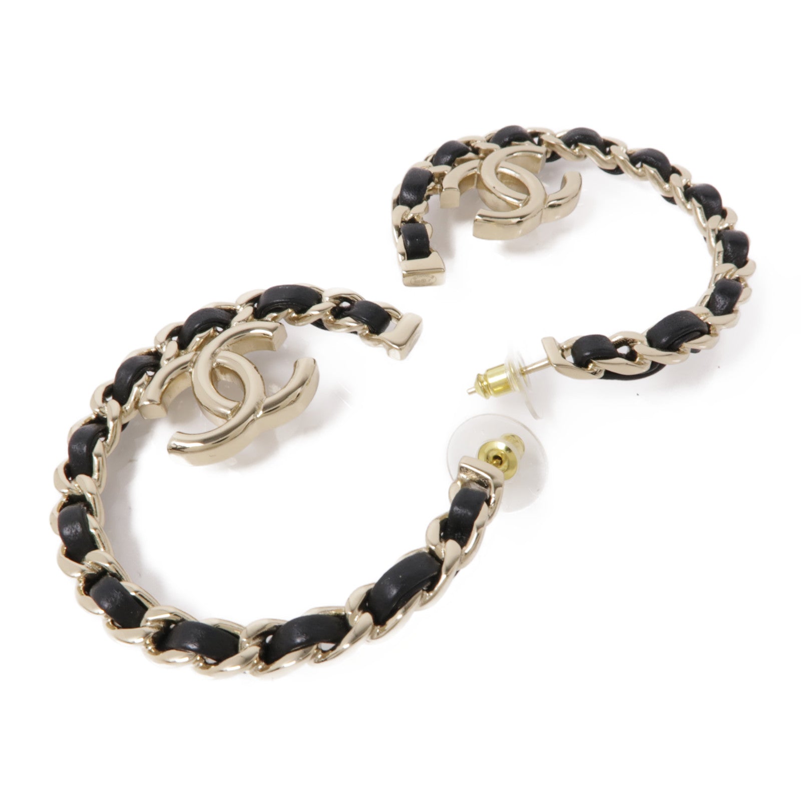 CHANEL 皮革/金屬Earrings耳環
