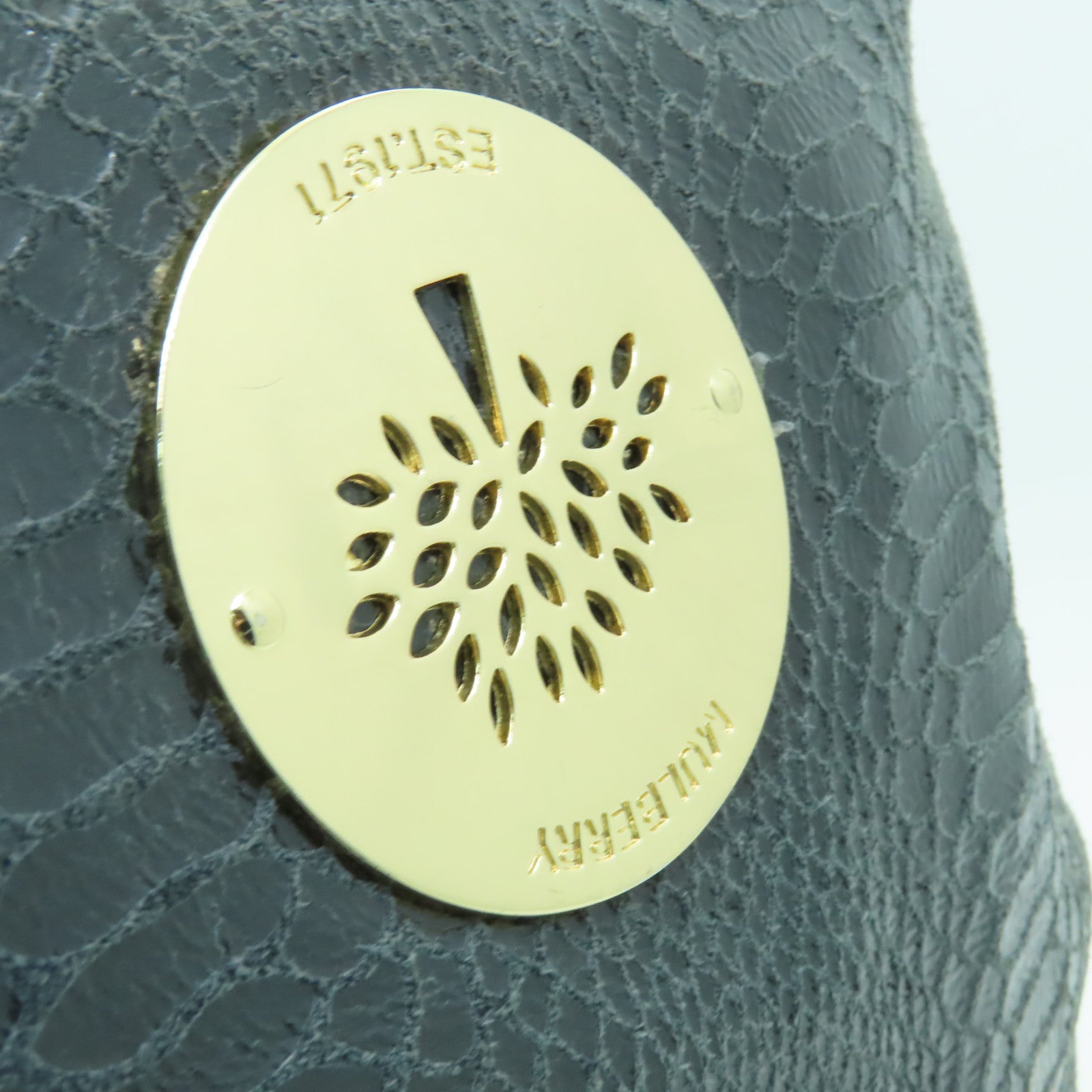 MULBERRY 【激減優惠】牛皮皮革Shoulder Bag金扣肩背袋灰色