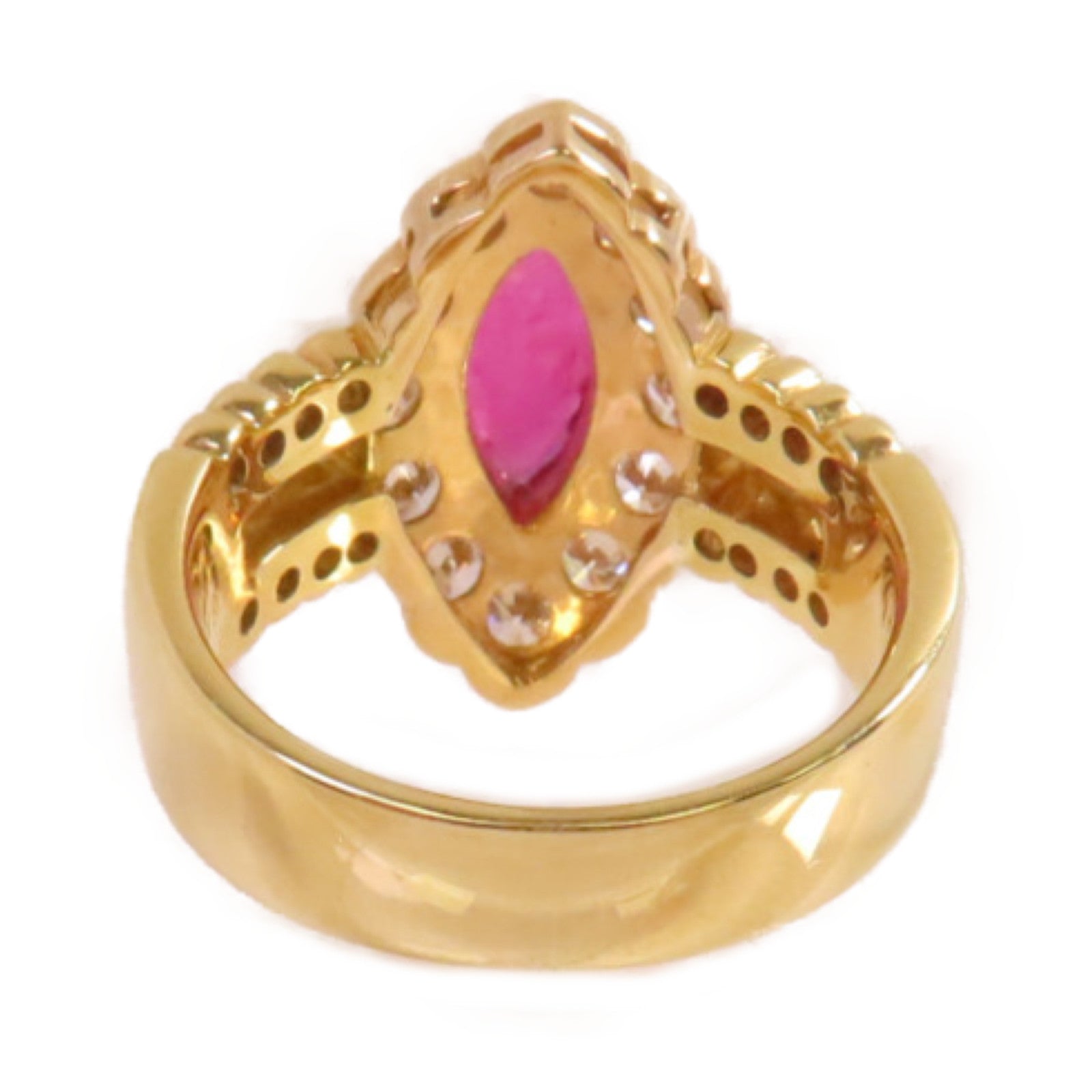 JEWELRY 【激減優惠】18K黃金/1.06ct紅寶石/1.09ct鑚石Ruby Diamond Ring戒指US#5.75
