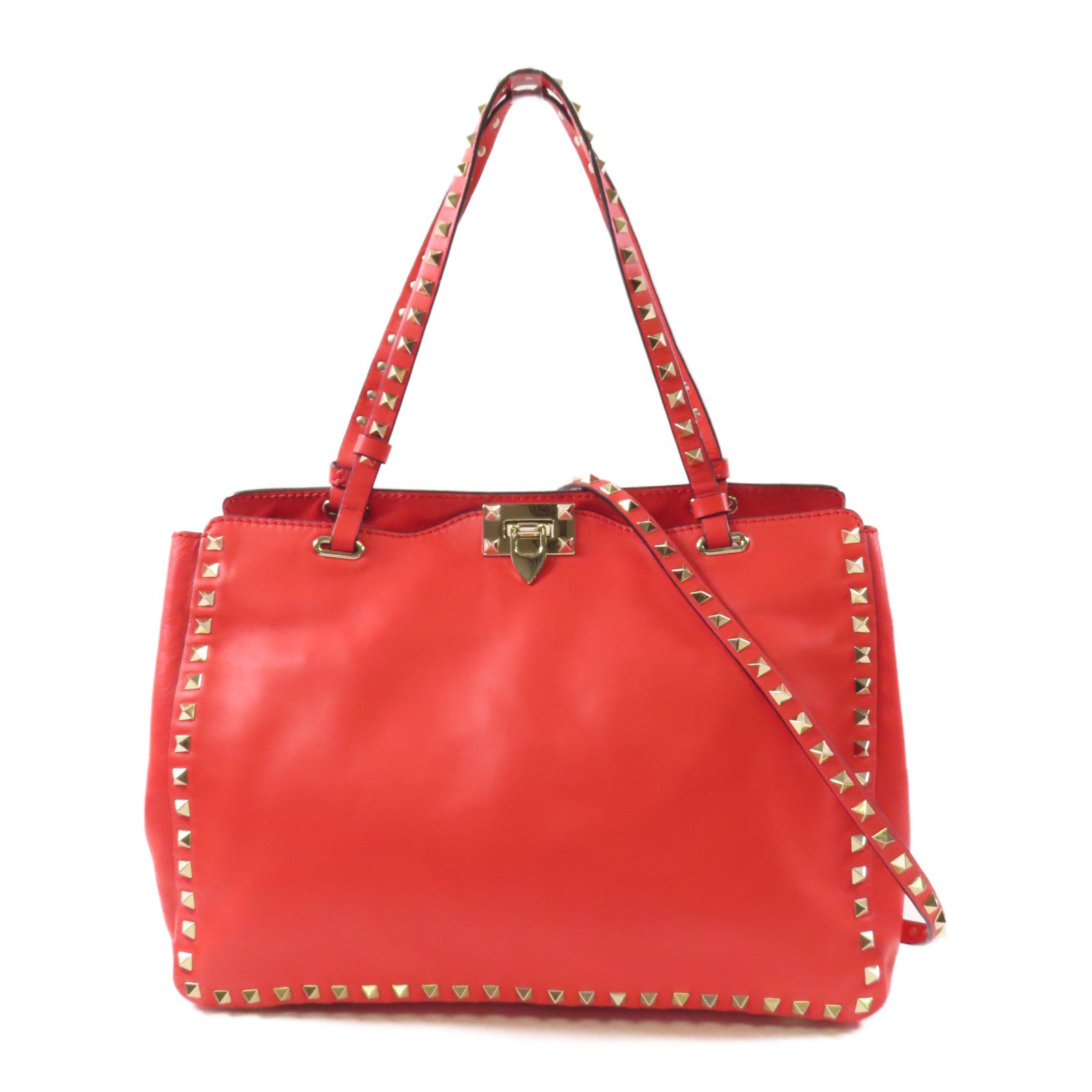 Valentino 牛皮皮革2way Shoulder Bag金扣手挽肩背兩用袋
