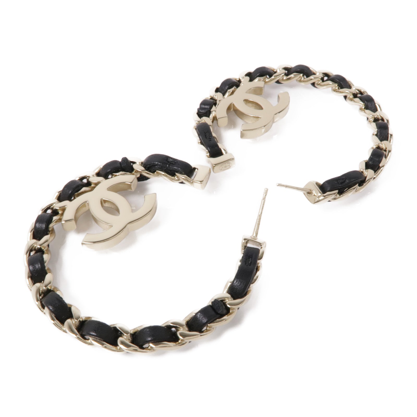 CHANEL 皮革/金屬Earrings耳環