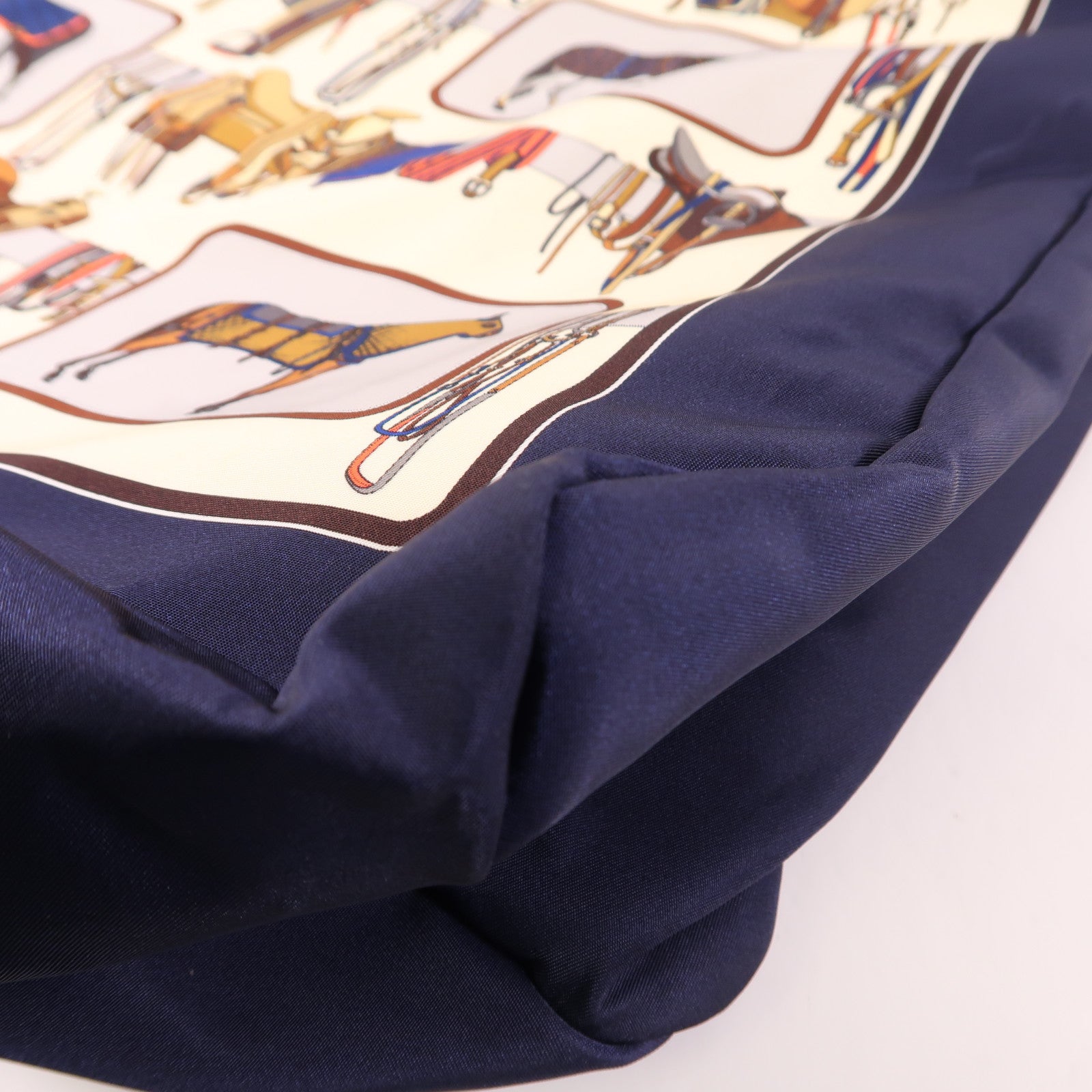 GUCCI SHW Tote Bag 387098 Nylon Navy Blue Beige