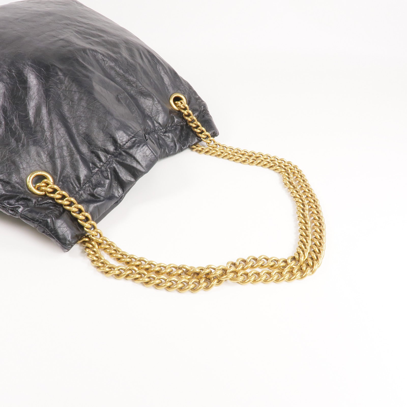 BALENCIAGA 牛皮皮革Crush Bag金扣鏈帶肩背袋