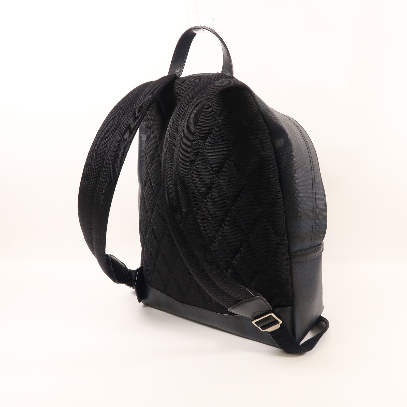 BURBERRY 塗層帆布Backpack銀扣背包