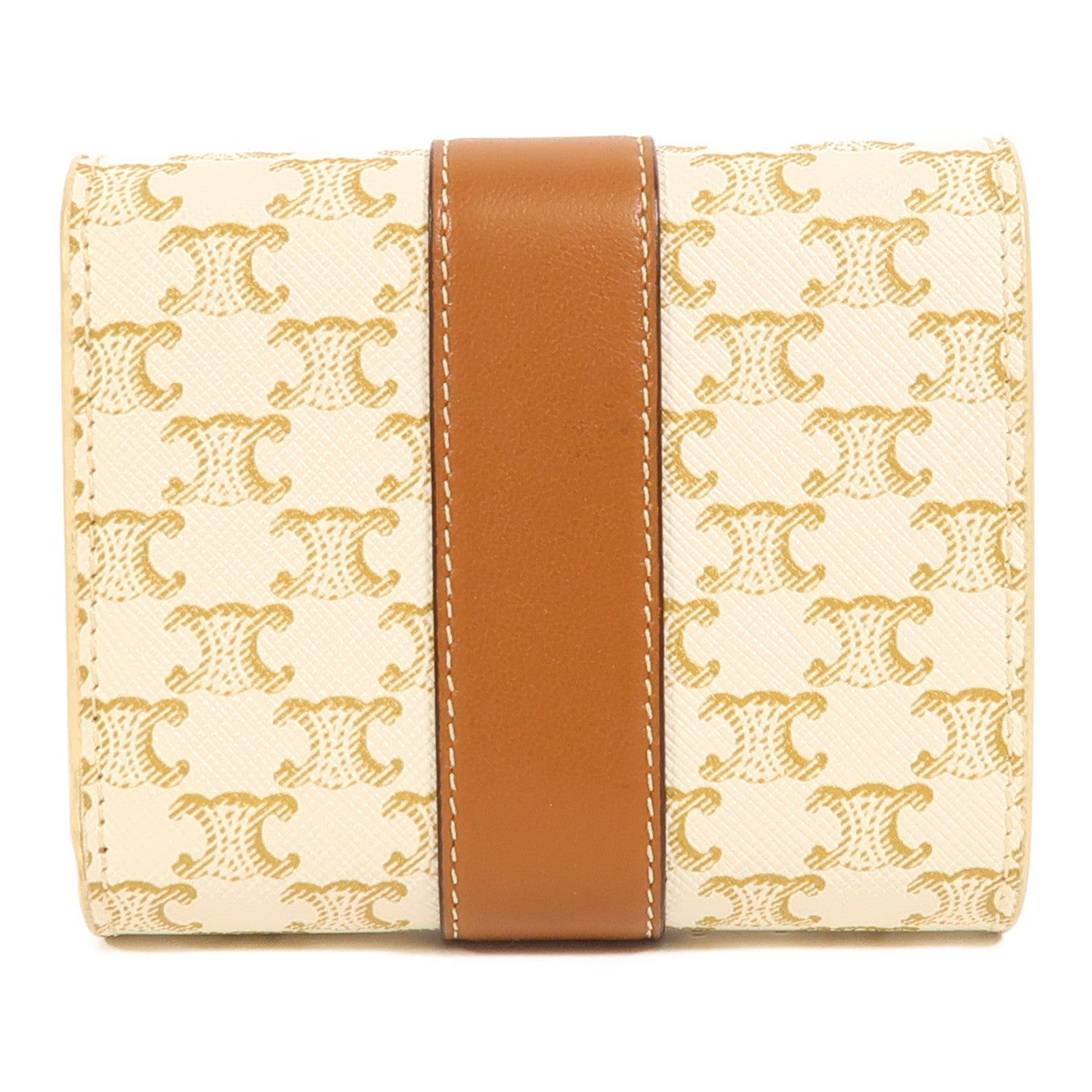 CELINE 塗層帆布Wallet金扣錢包