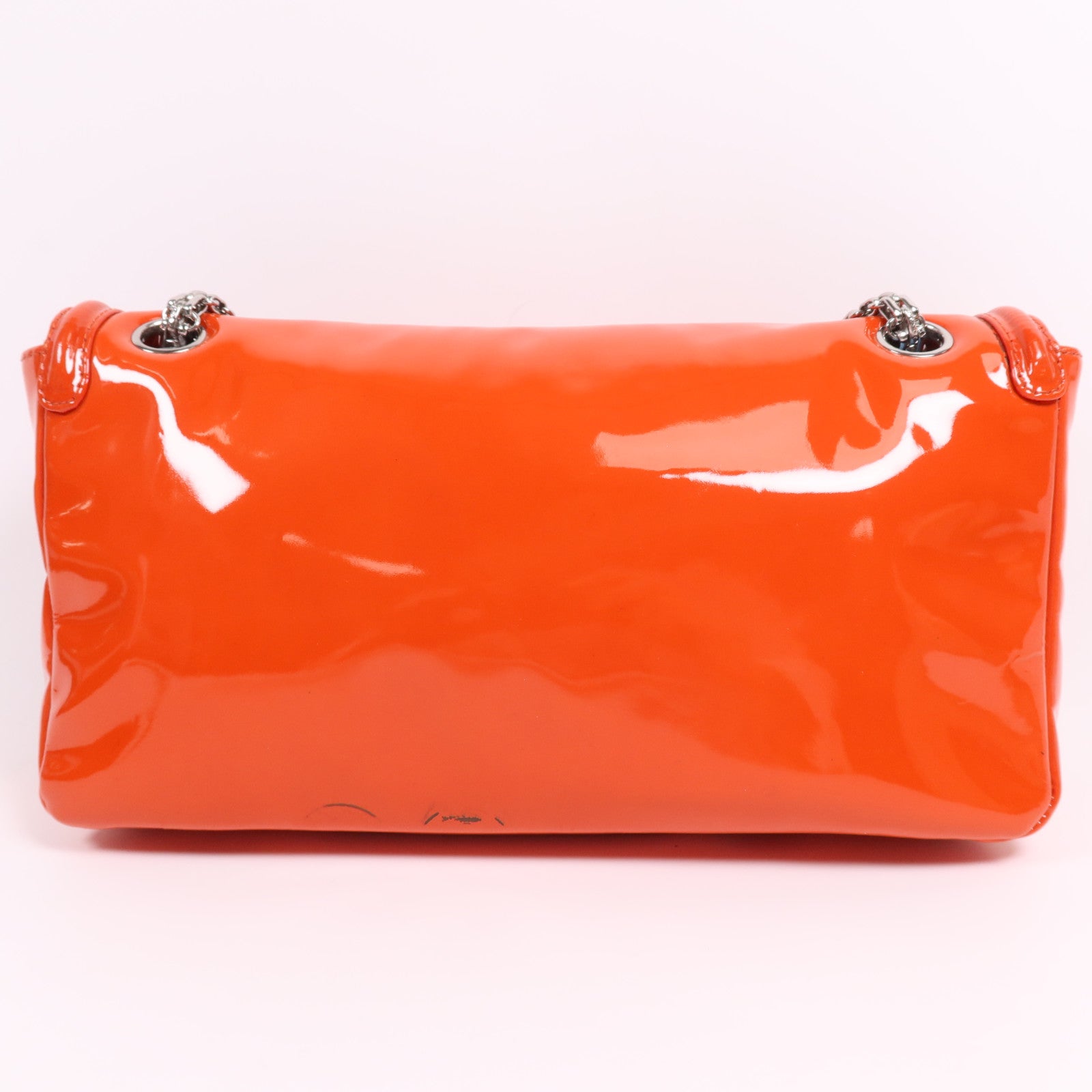 CHANEL 【激減優惠】漆皮皮革Chain Shoulder Bag銀扣肩背袋