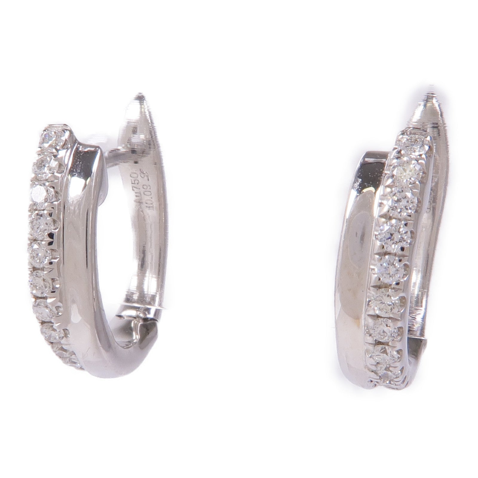 JEWELRY Diamond Earrings 18K White Gold
