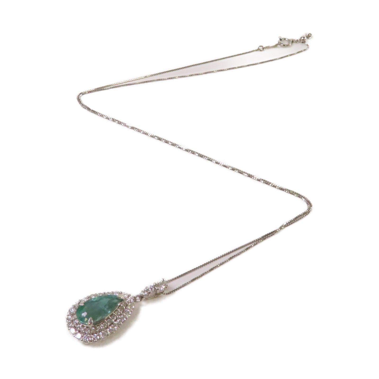 JEWELRY 【激減優惠】PT900/PT850鉑金/1.84ct碧壐/0.78ct鑽石Tourmaline Necklace項鏈