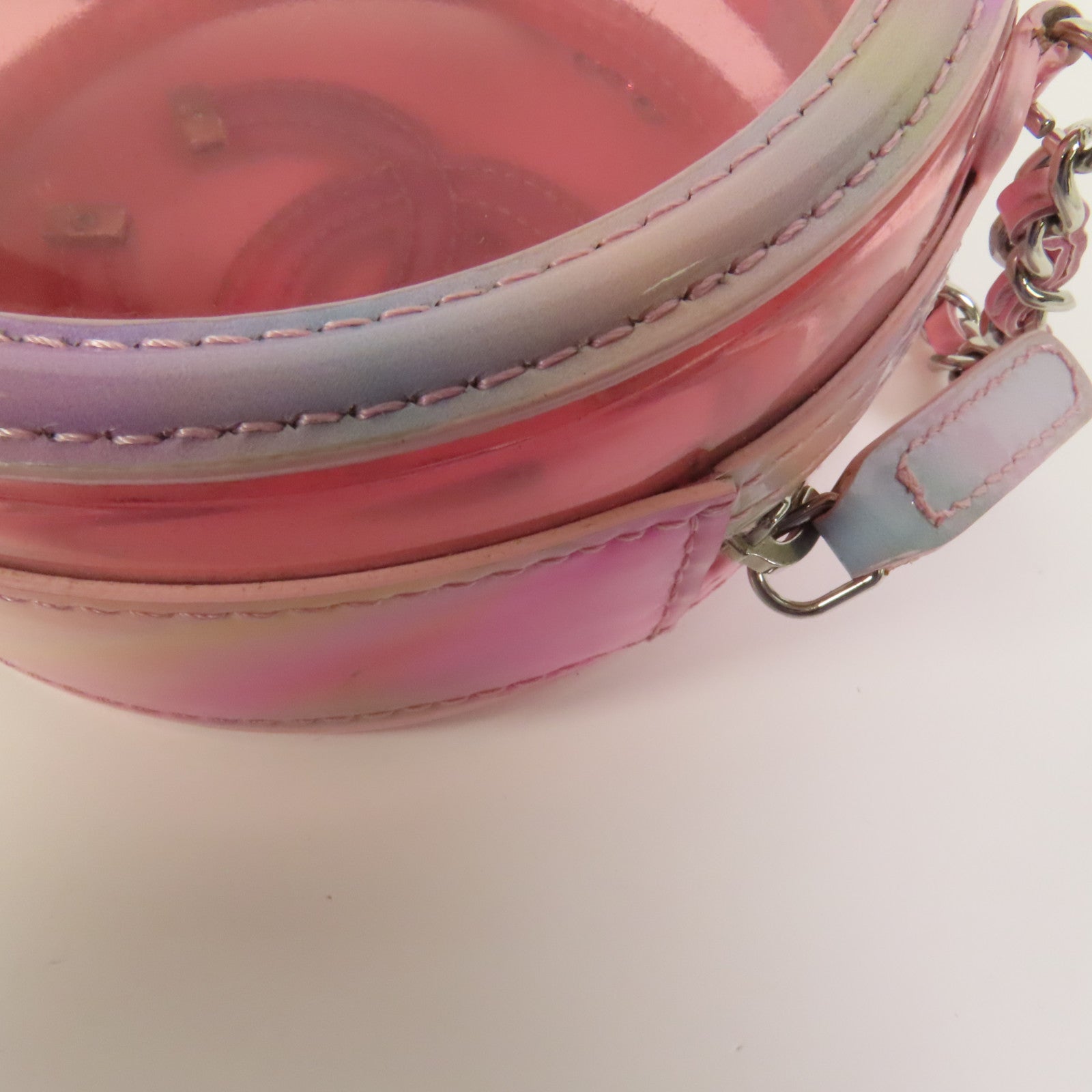 CHANEL PVC Chain Shoulder Bag銀扣肩背袋