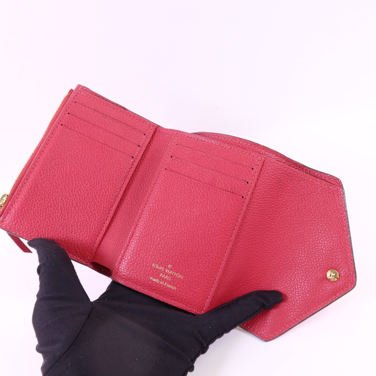 LOUIS VUITTON Monogram Empreinte Victorine金扣錢包