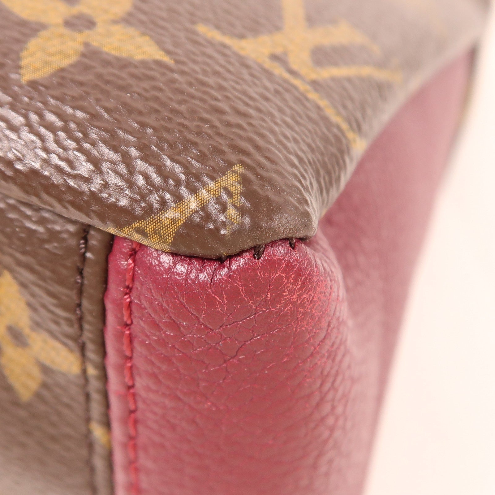 LOUIS VUITTON Monogram Pallas BB金扣手挽肩背兩用袋棕色/紫色