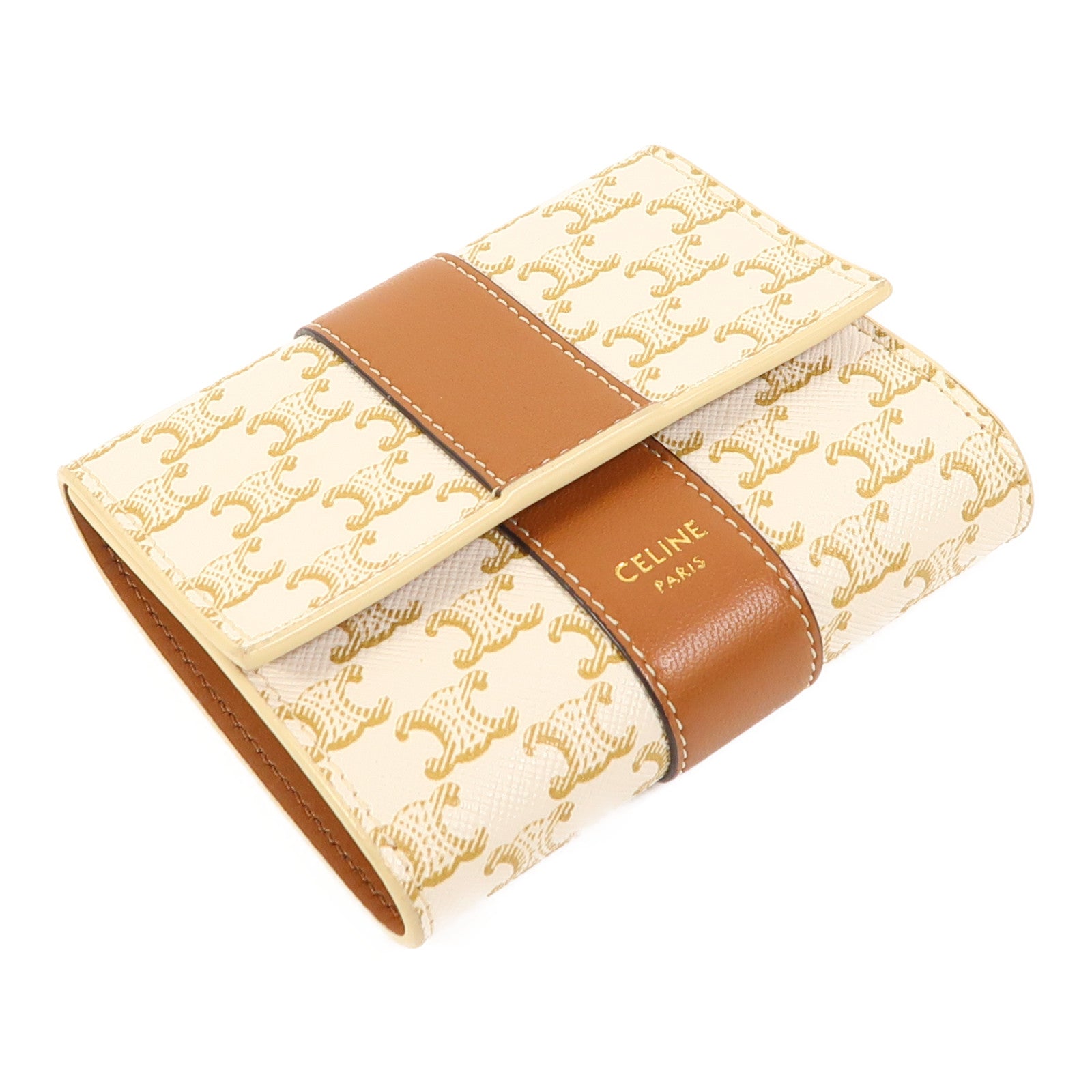 CELINE 塗層帆布Wallet金扣錢包