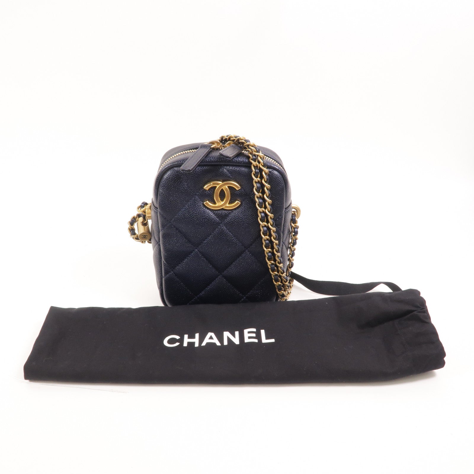 CHANEL 【激減優惠】牛皮皮革Chain Shoulder鏈帶肩背袋