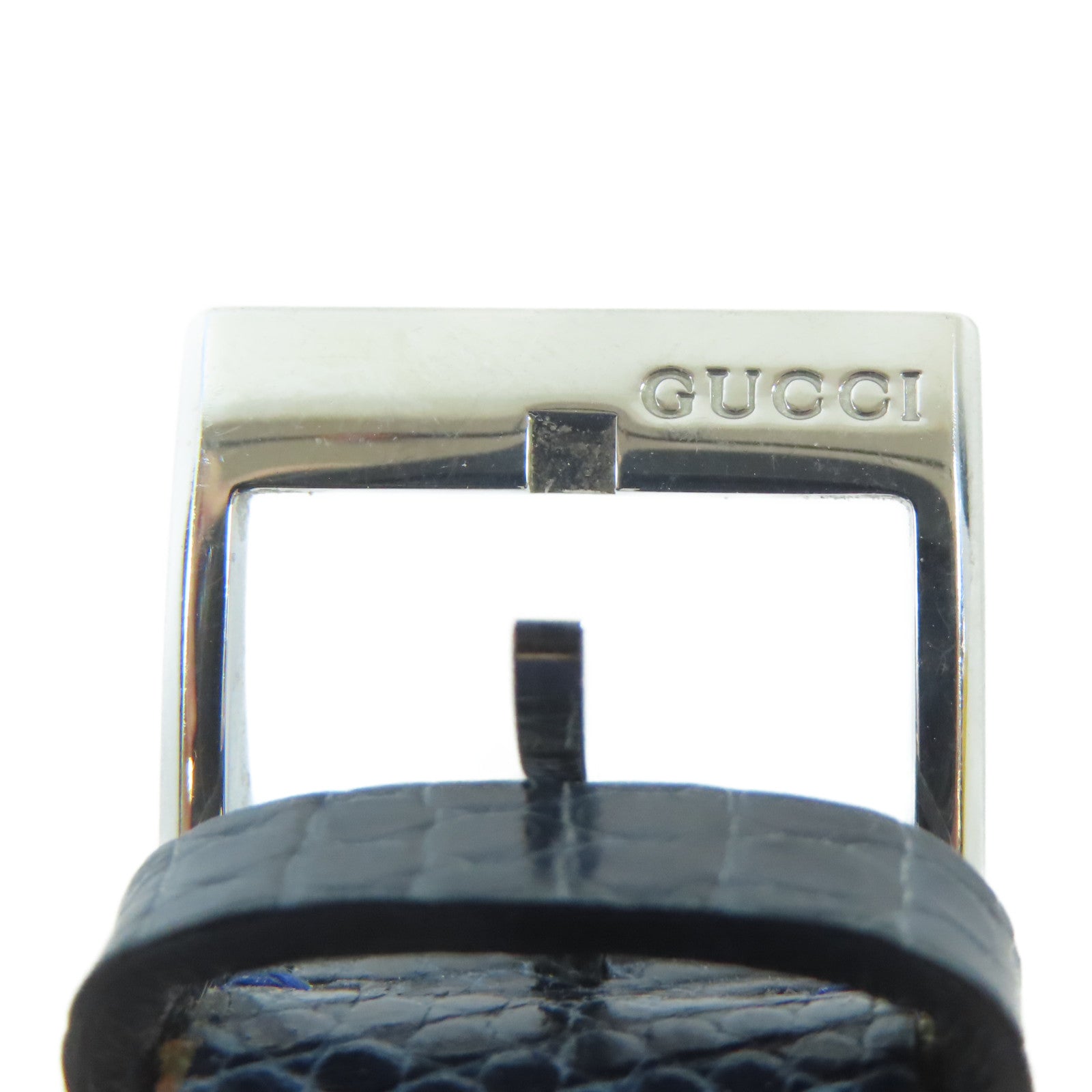 GUCCI 不鏽鋼/蜥蝪皮革G Timeless Watch手錶石英機芯白色#18cm