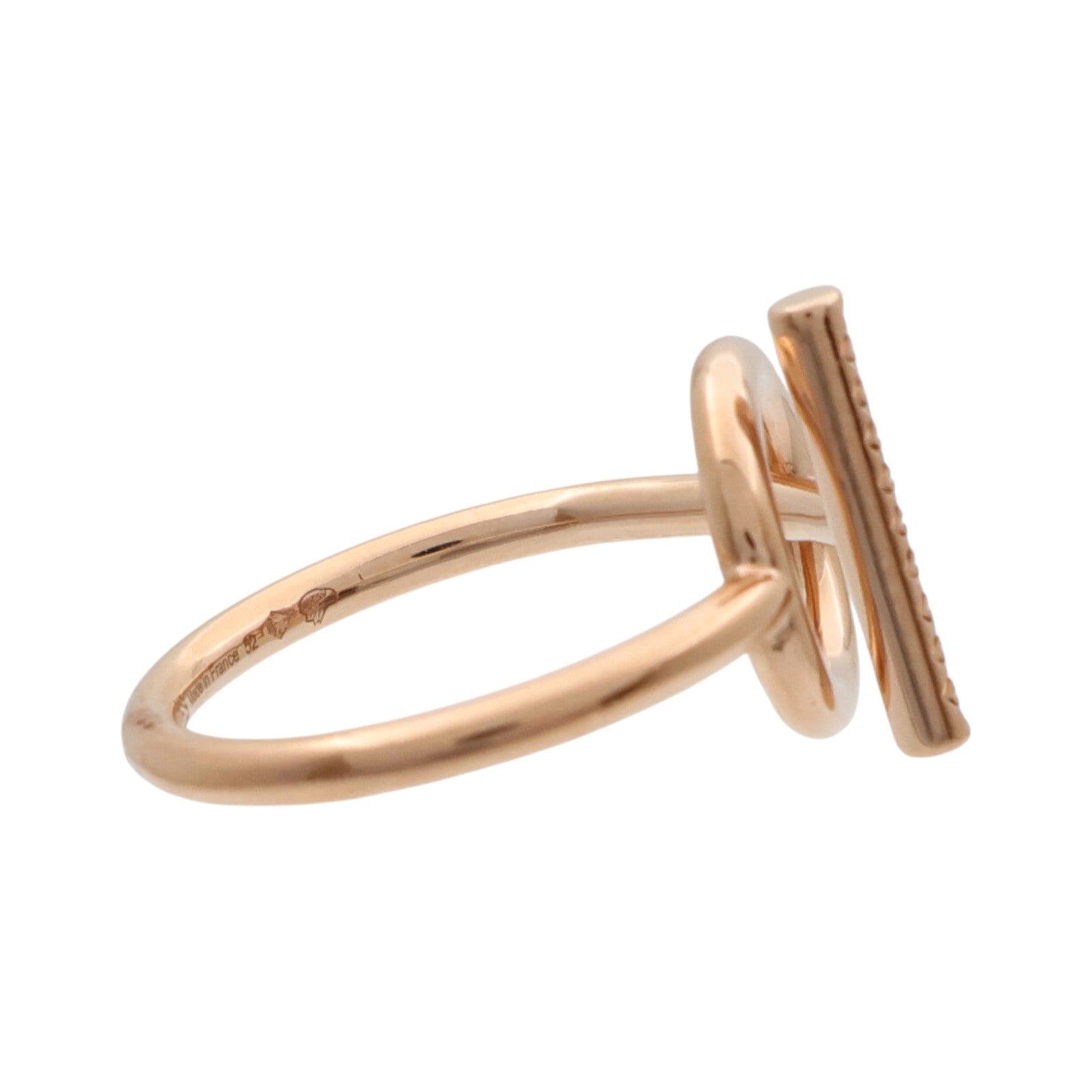 HERMES 18K玫瑰金Echappee Ring鑽石戒指