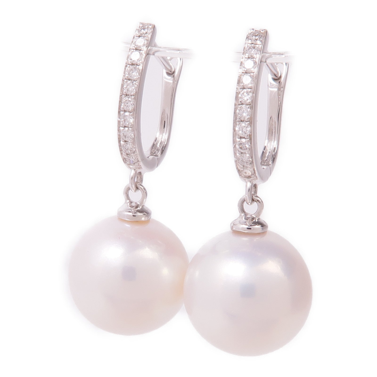 JEWELRY 18K白金Pearl Diamond Earrings珍珠/鑽石耳環