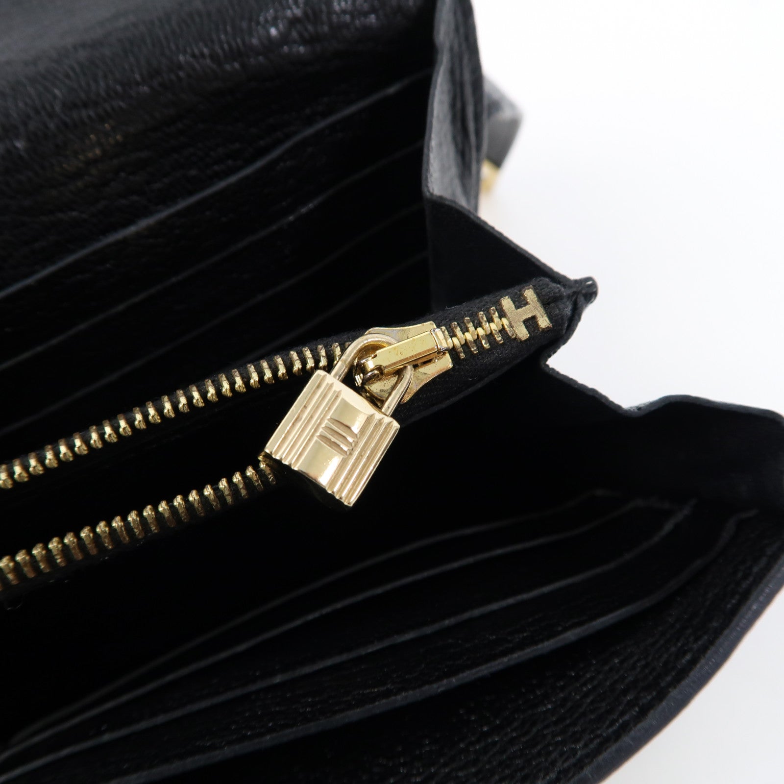 HERMES Chevre皮革Kelly Long Wallet金長錢包黑色