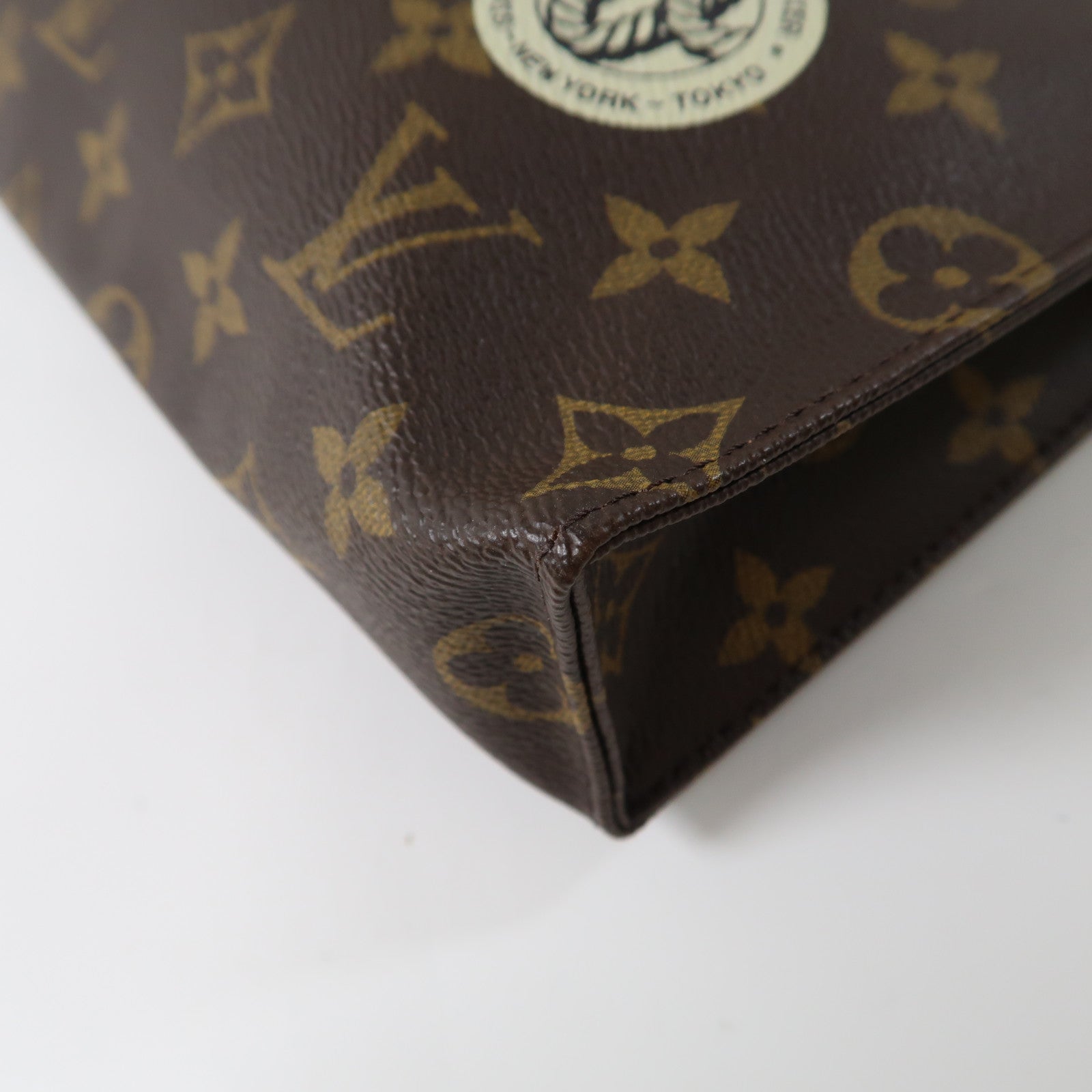 LOUIS VUITTON Monogram Poche Toilette 26金扣手拿包棕色