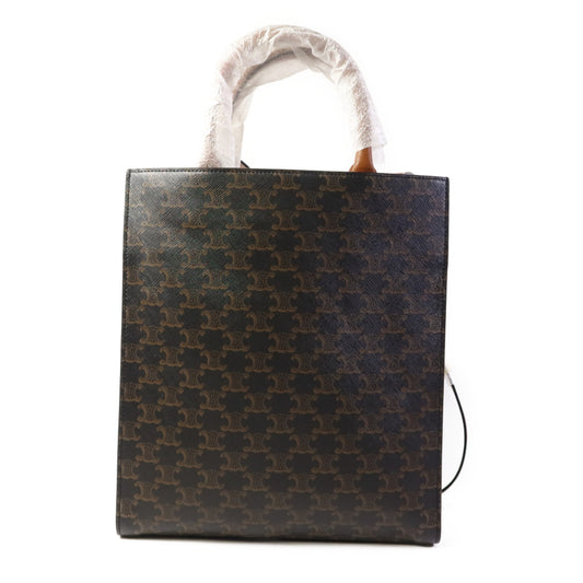 CELINE 【激減優惠】塗層帆布Triomphe Cabas Tote Bag金扣手挽肩背兩用袋