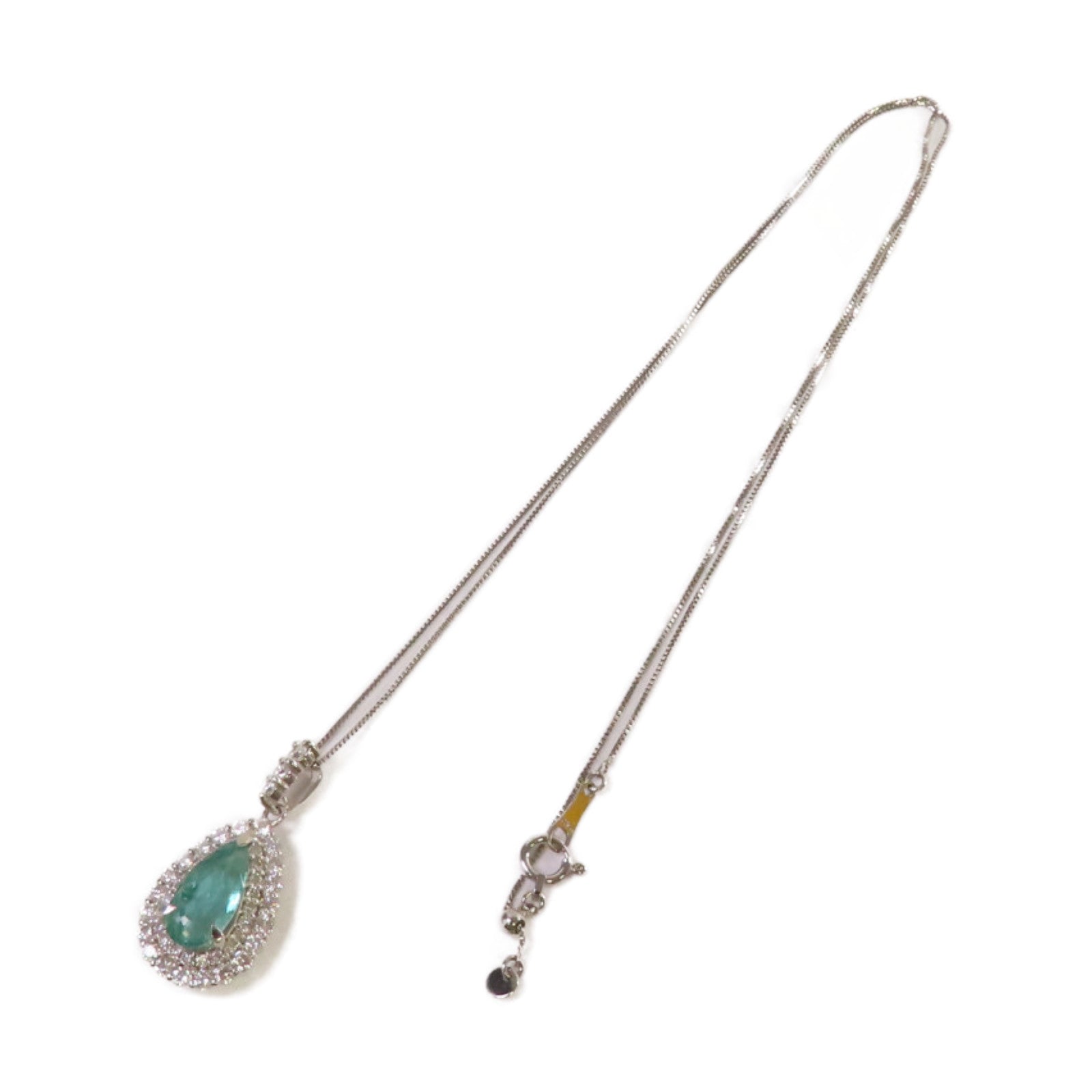 JEWELRY 【激減優惠】PT900/PT850鉑金/1.84ct碧壐/0.78ct鑽石Tourmaline Necklace項鏈
