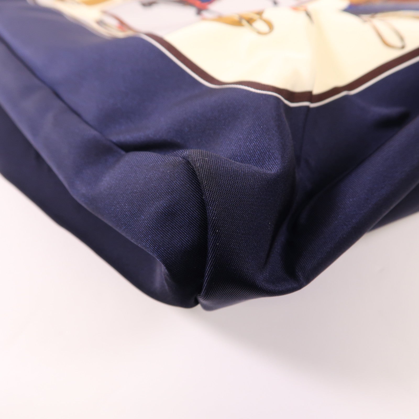 GUCCI SHW Tote Bag 387098 Nylon Navy Blue Beige